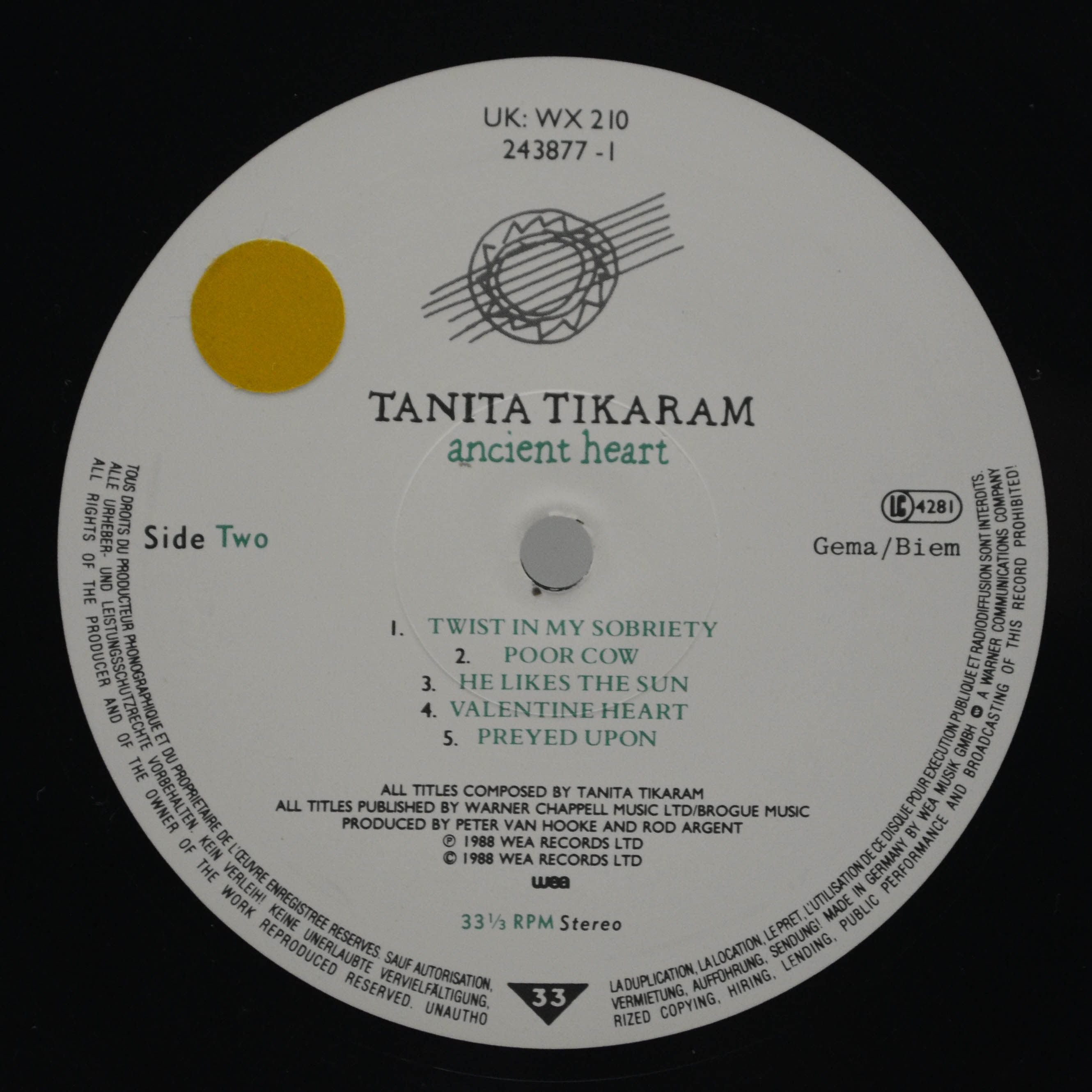 Tanita Tikaram — Ancient Heart, 1988