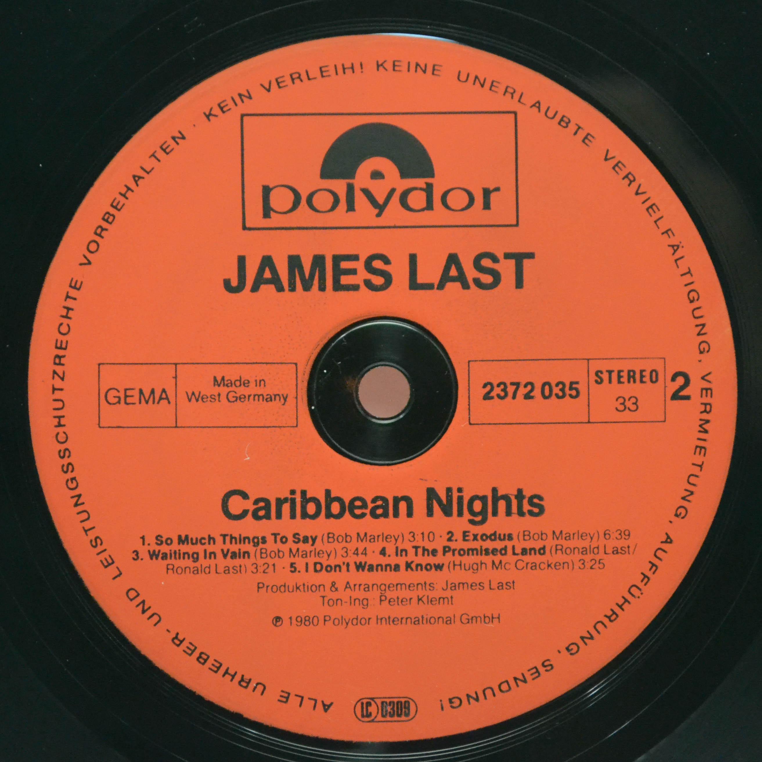 James Last — Caribbean Nights, 1980
