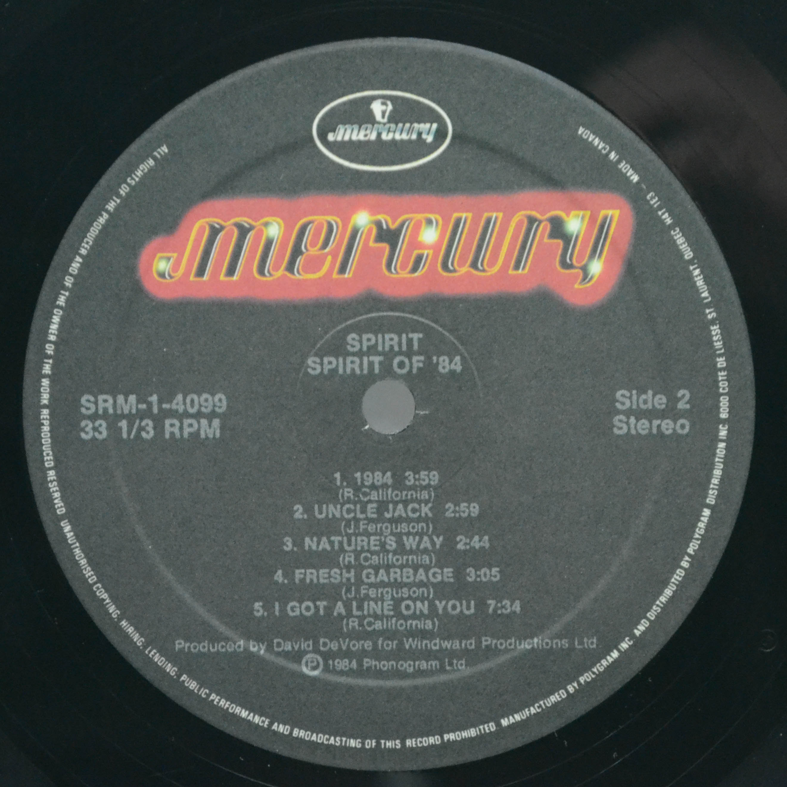 Spirit — Spirit Of '84, 1984