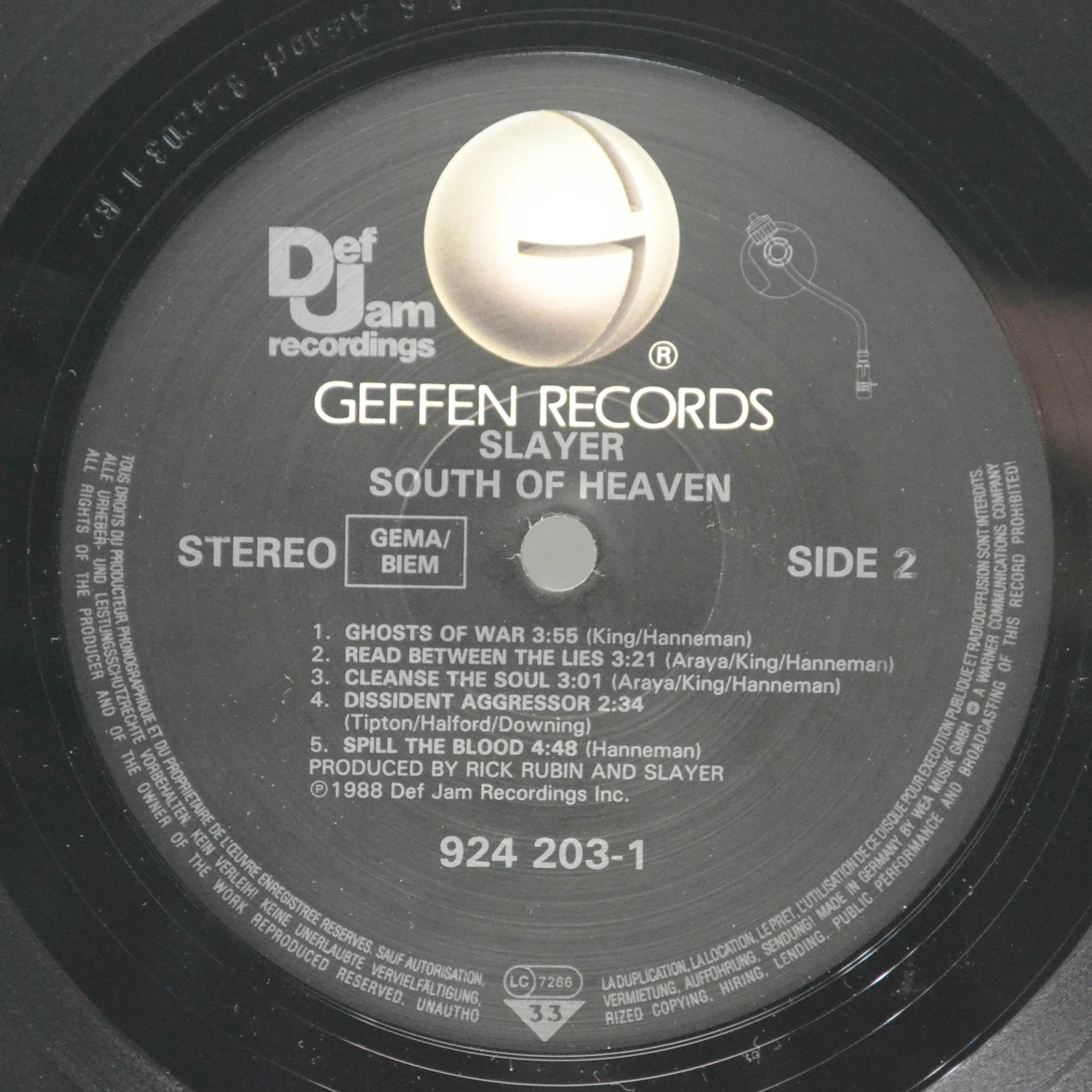 Slayer — South Of Heaven, 1988