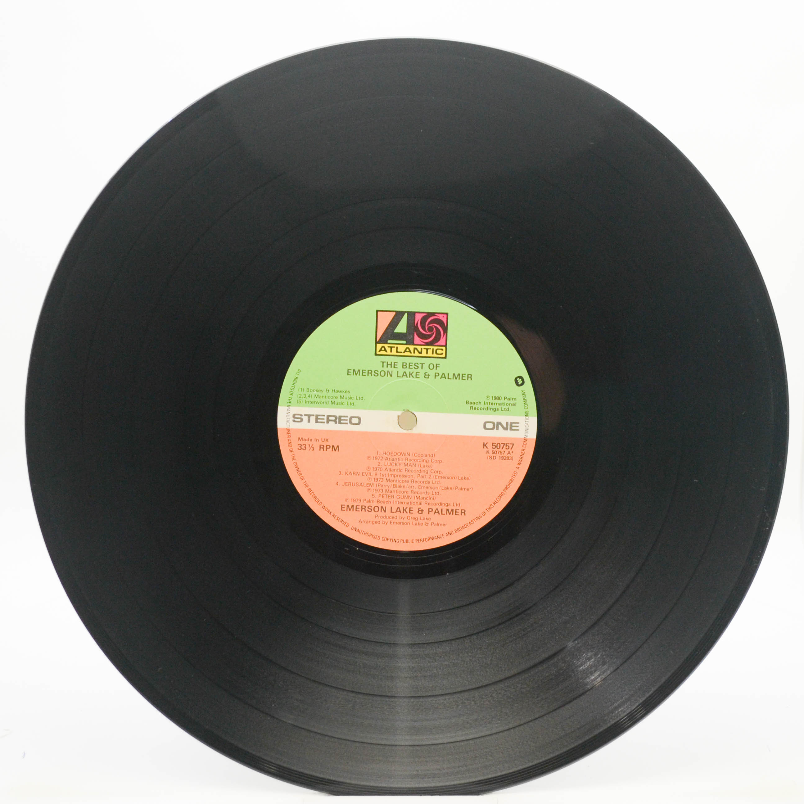 Emerson, Lake & Palmer — The Best Of Emerson Lake & Palmer (1-st, UK), 1980