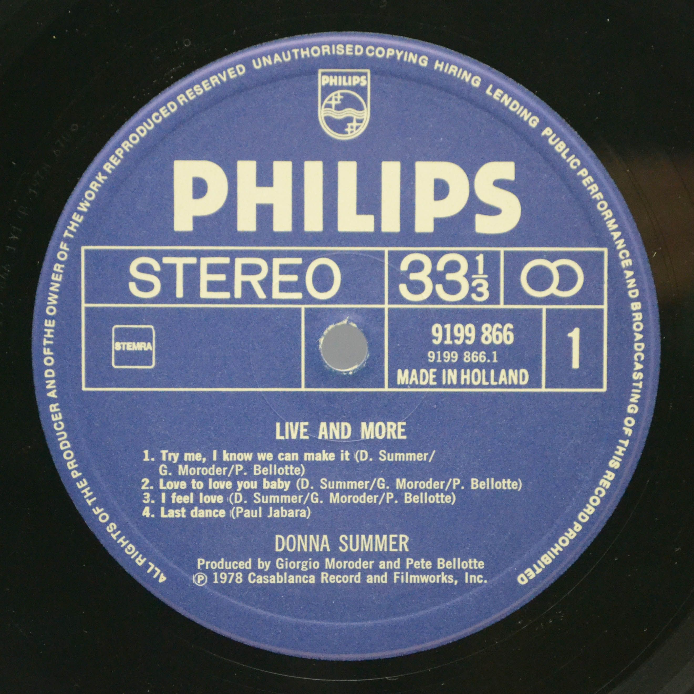 Donna Summer — Live And More (2LP), 1978