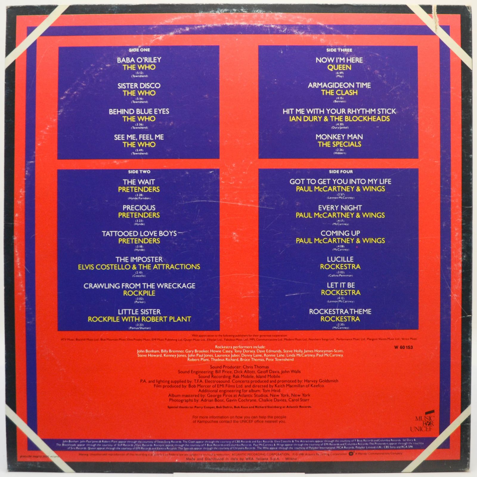 Various — Concerts For The People Of Kampuchea (2LP), 1981