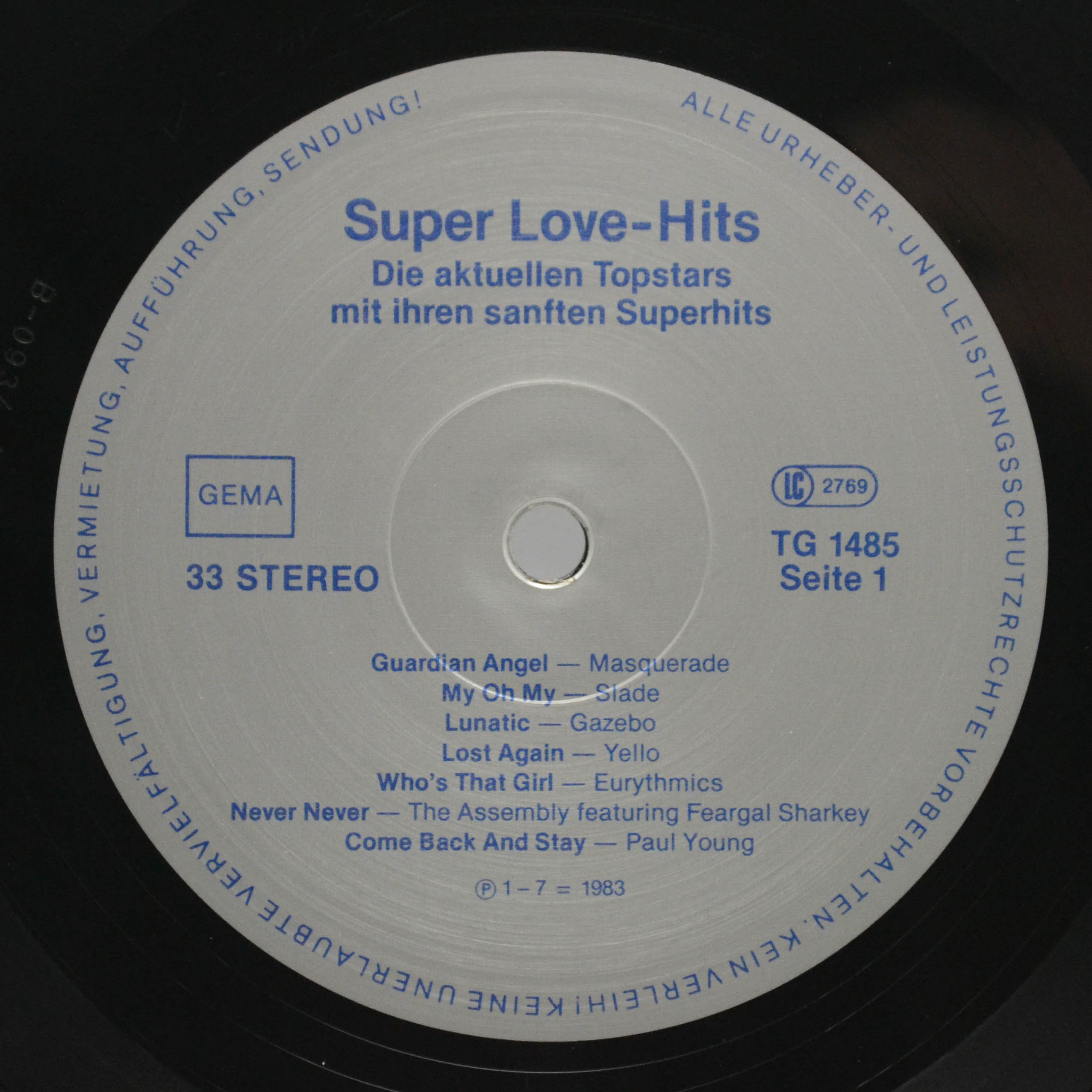 Various — Super Love Hits (2LP), 1984