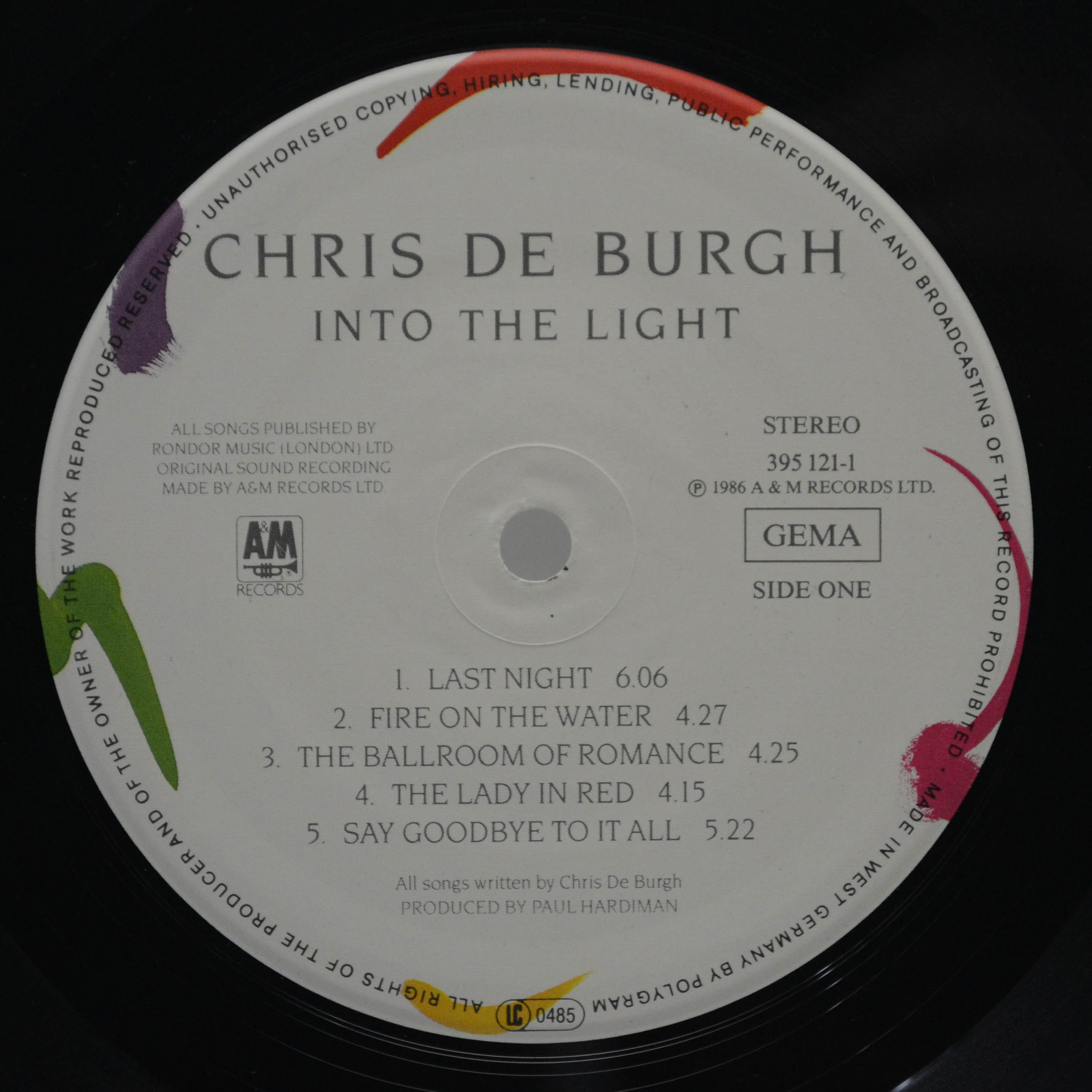Chris de Burgh — Into The Light, 1986