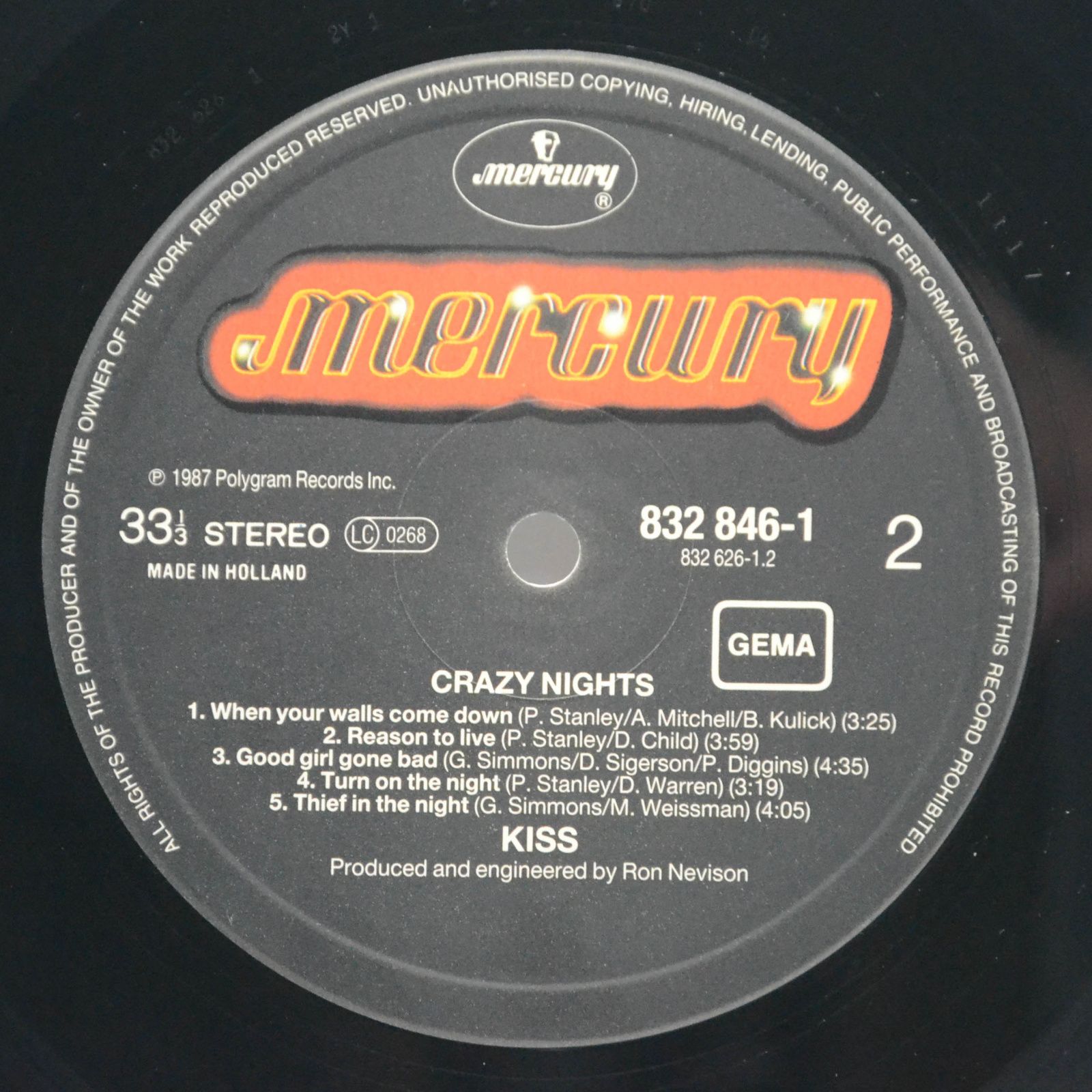 Kiss — Crazy Nights, 1987