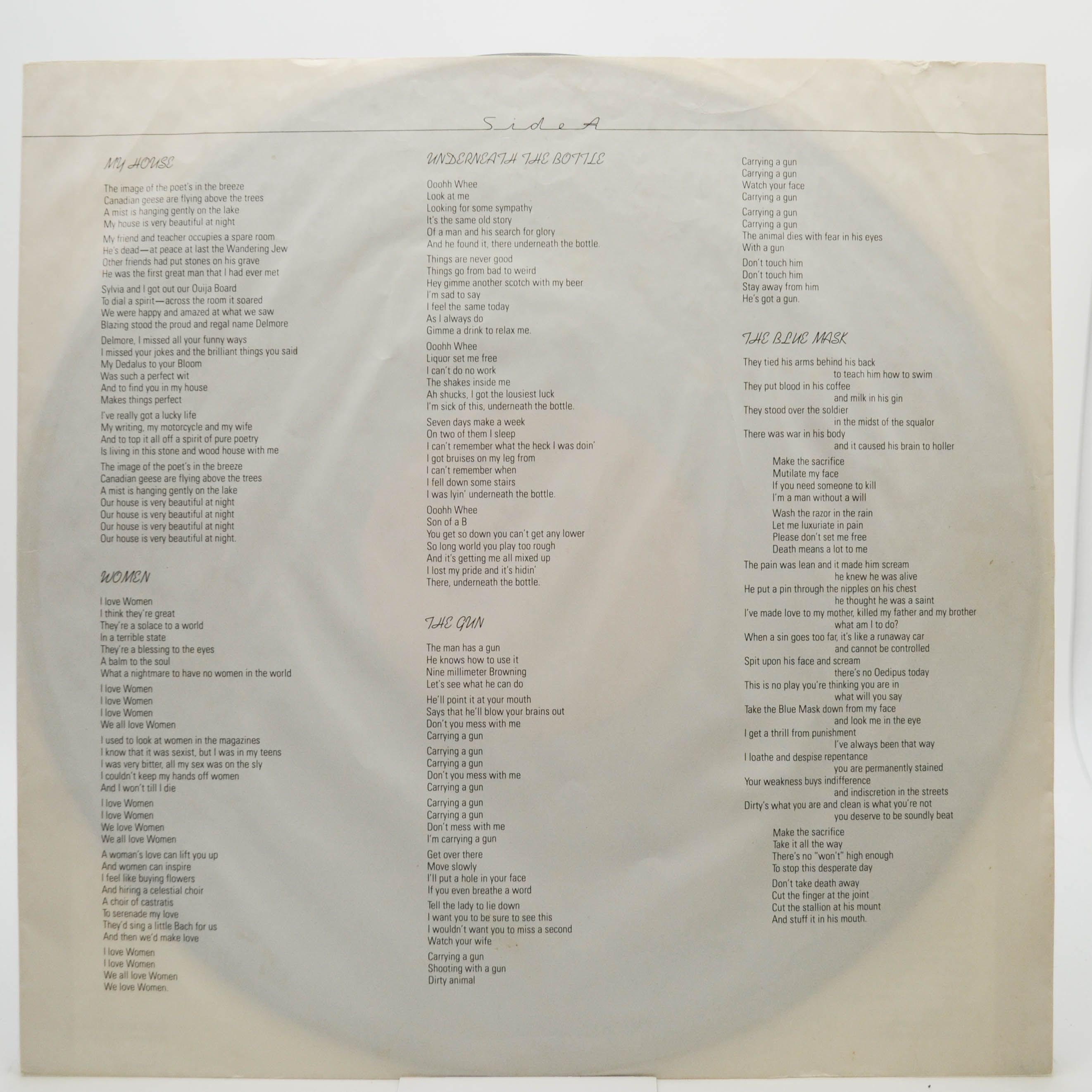 Lou Reed — The Blue Mask, 1982