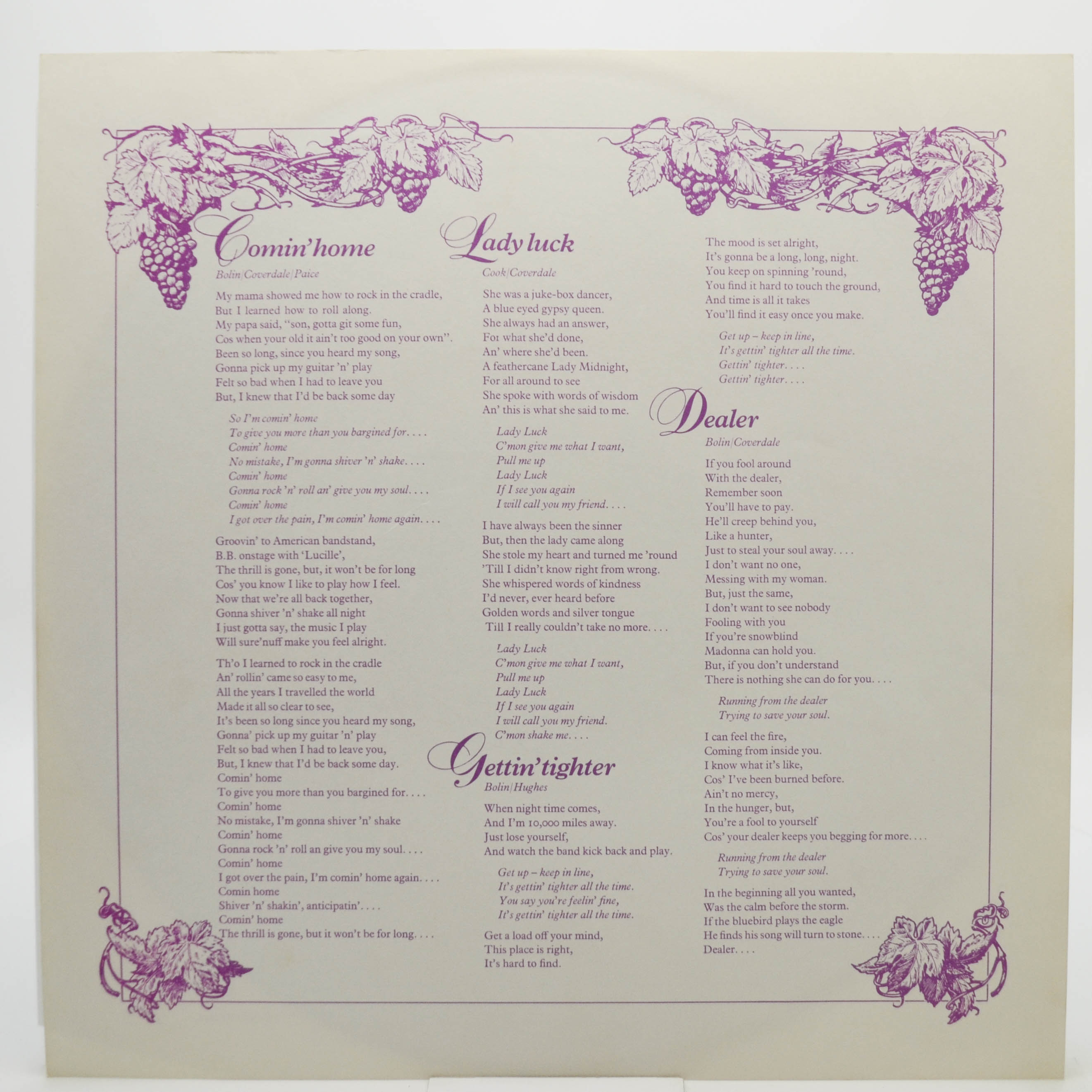 Deep Purple — Come Taste The Band, 1975