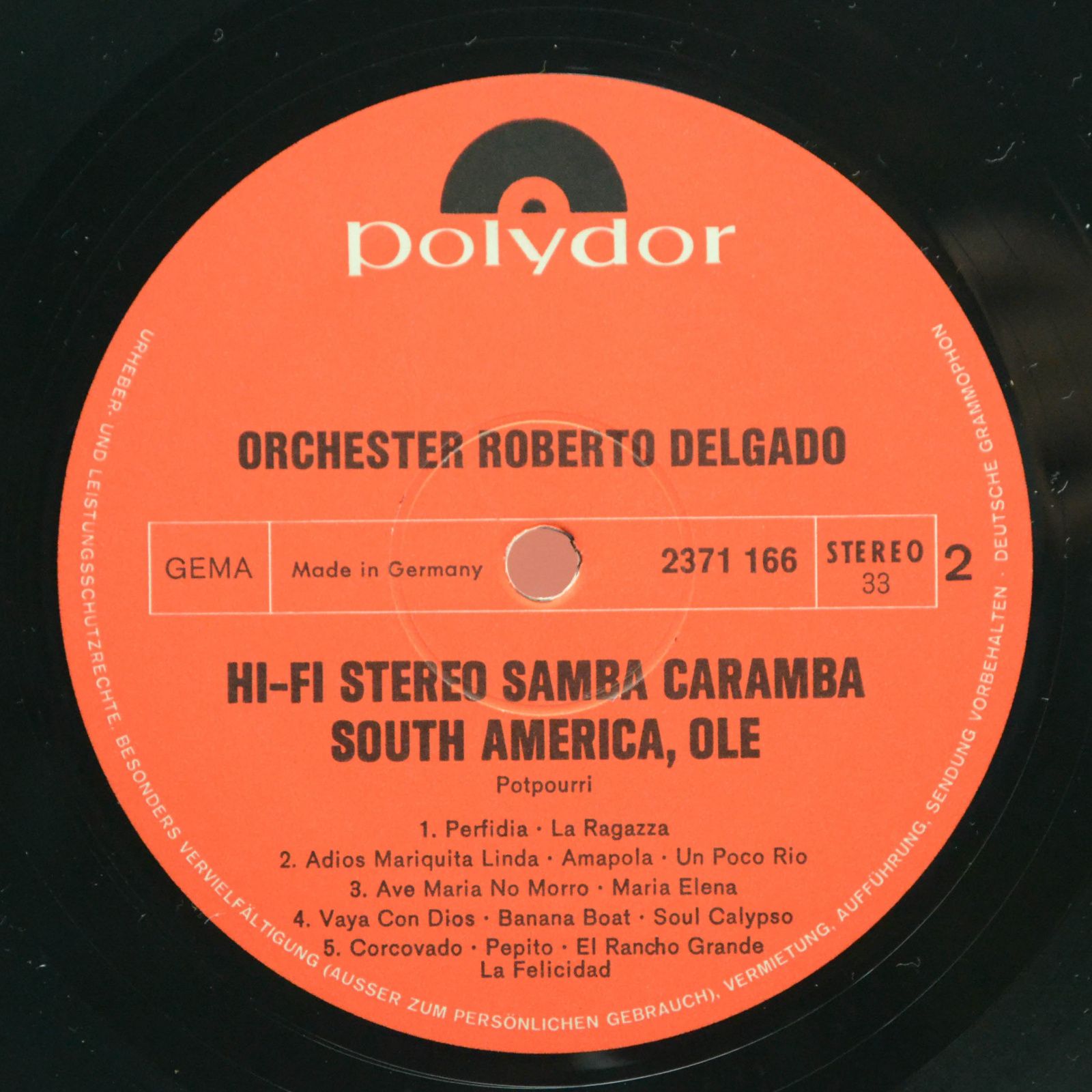 Orchester Robert Delgado — Samba Caramba - South America Ole, 1971