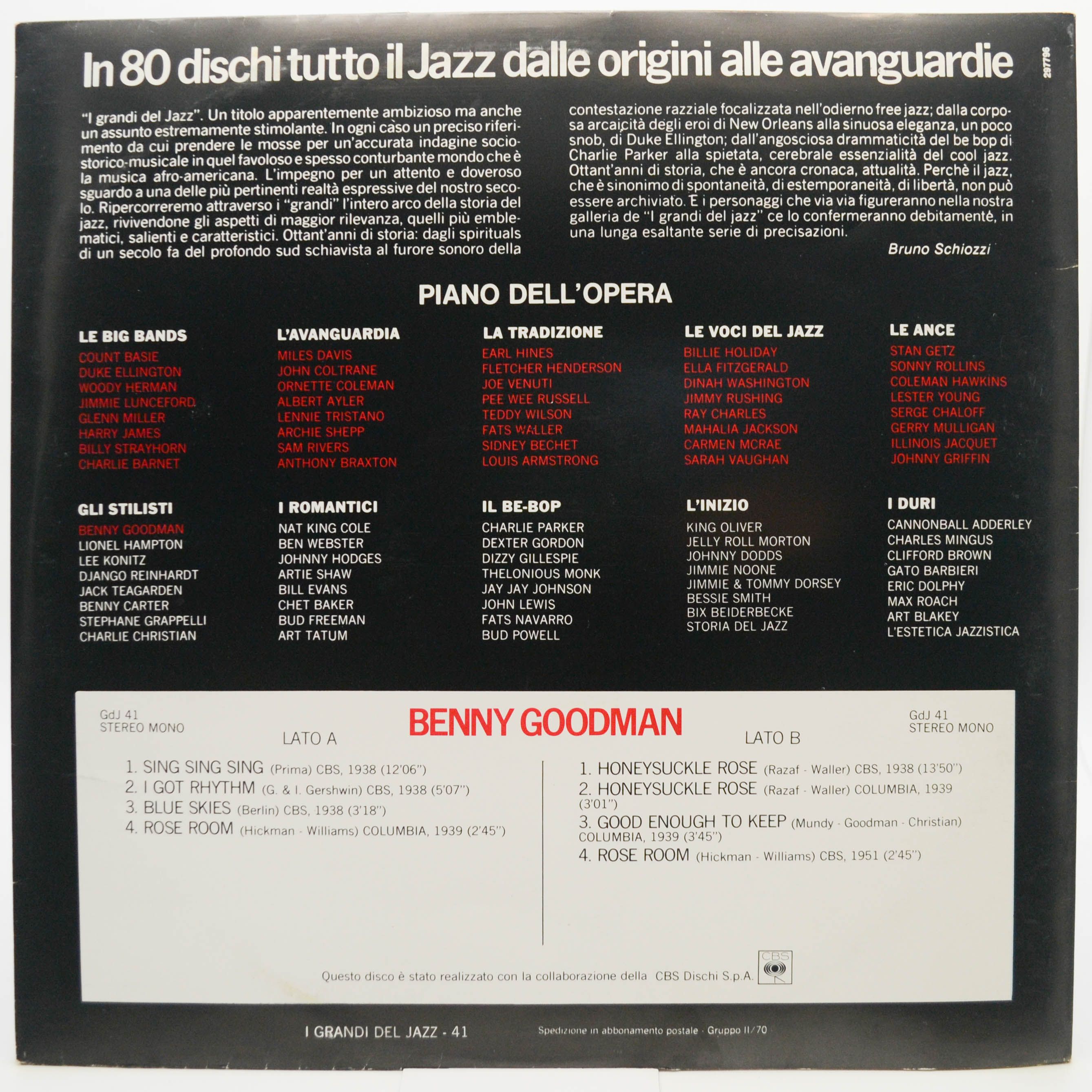 Benny Goodman — Benny Goodman (booklet ), 1980
