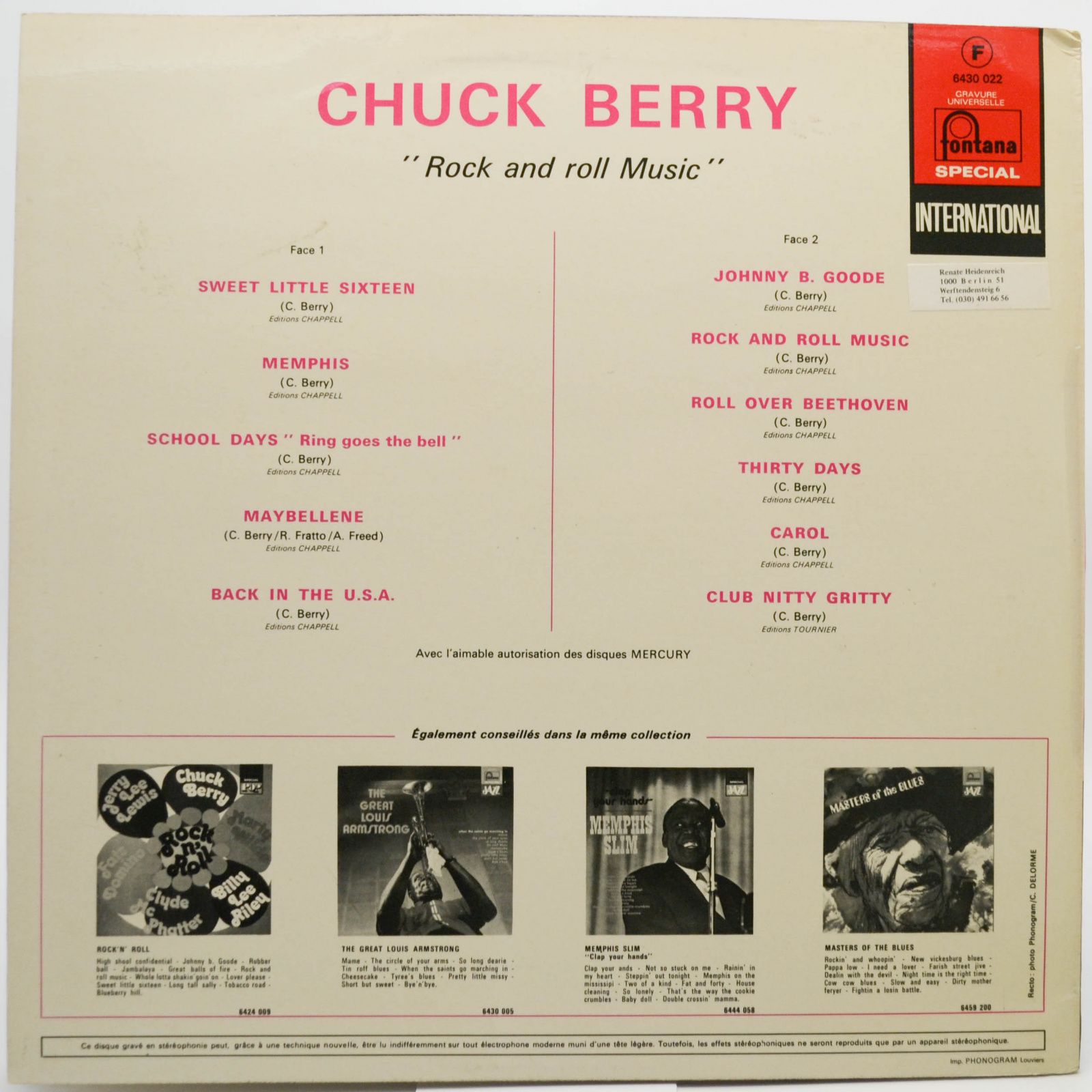 Chuck Berry — Rock And Roll Music, 1967