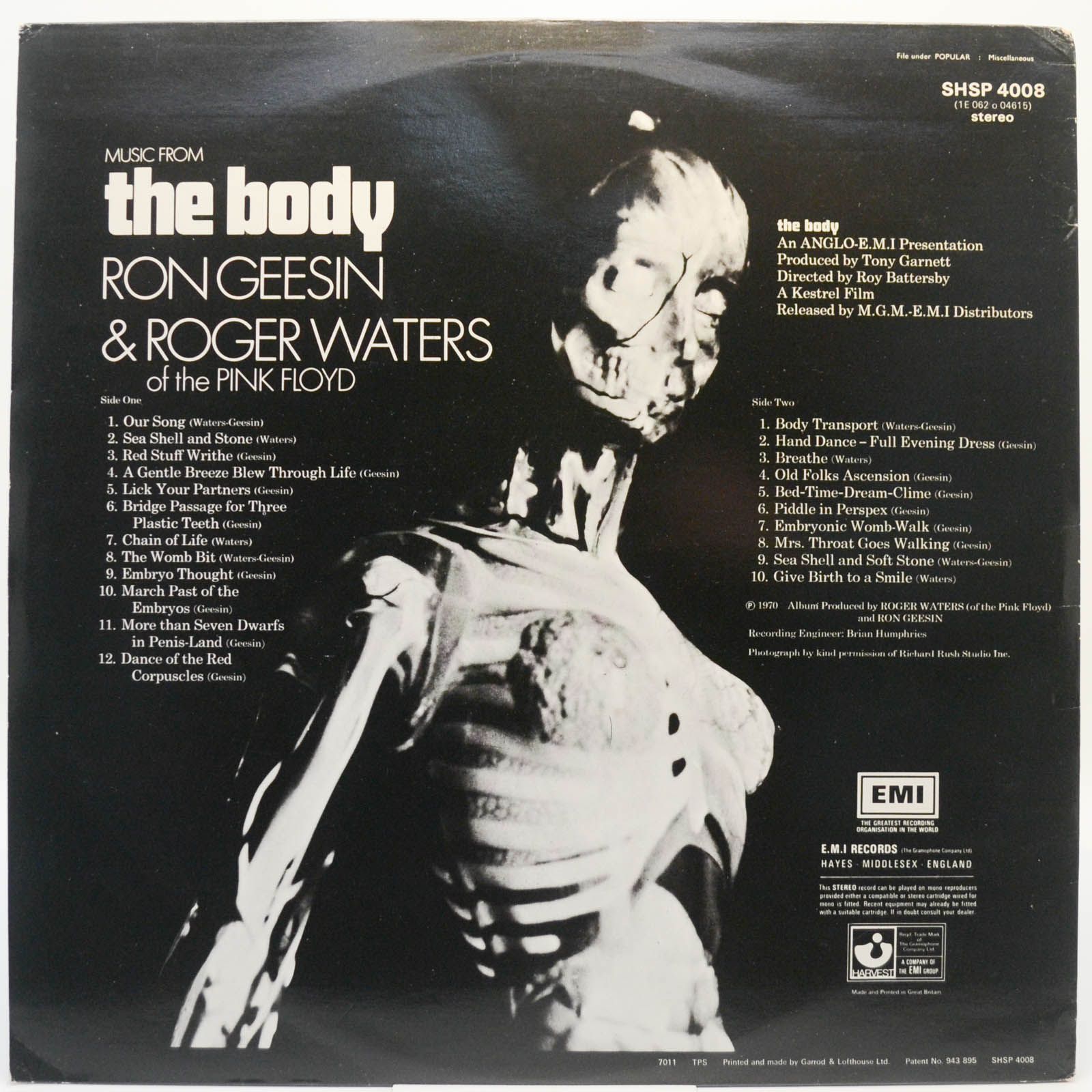 Ron Geesin & Roger Waters — Music From The Body (UK), 1970