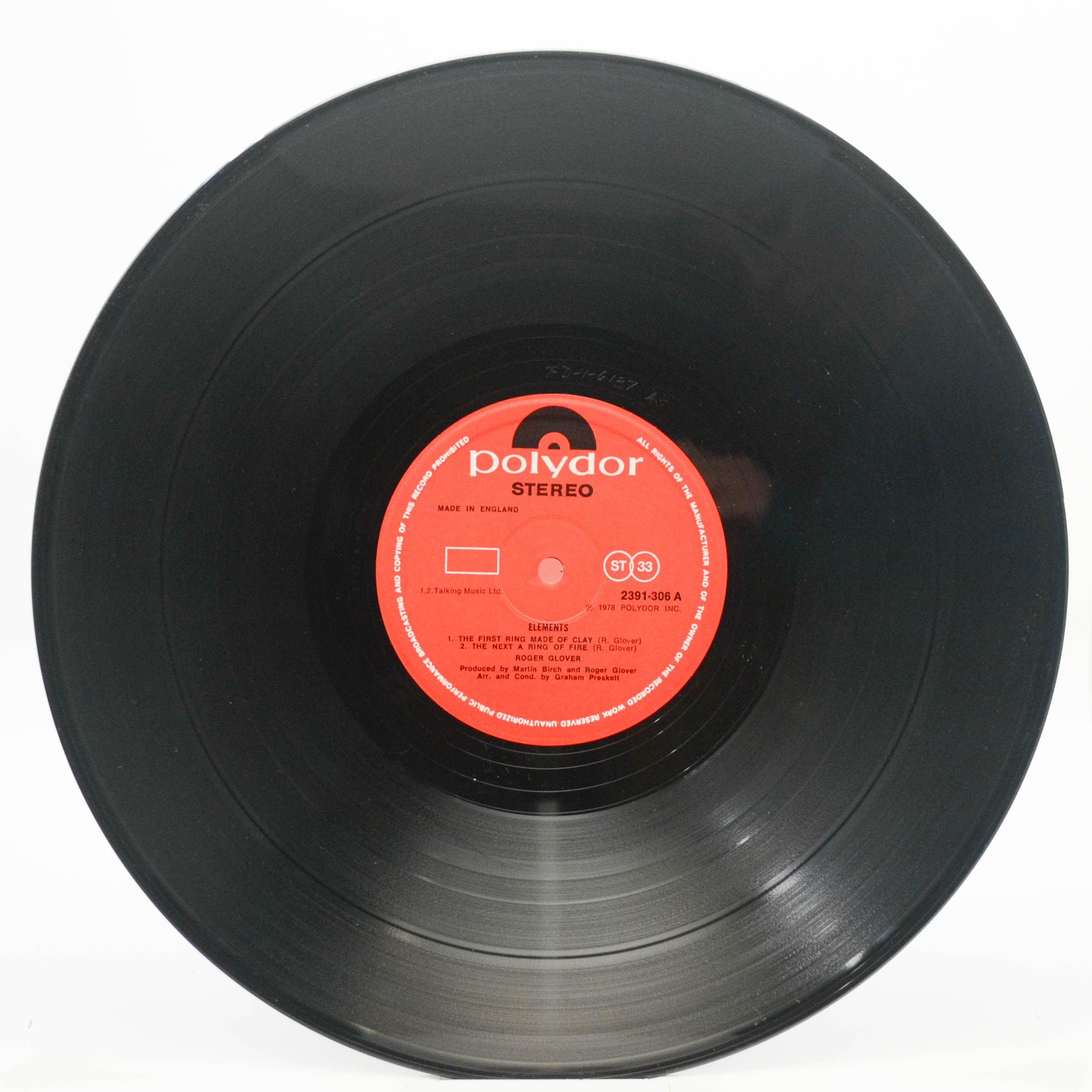 Roger Glover — Elements (1-st, UK), 1978