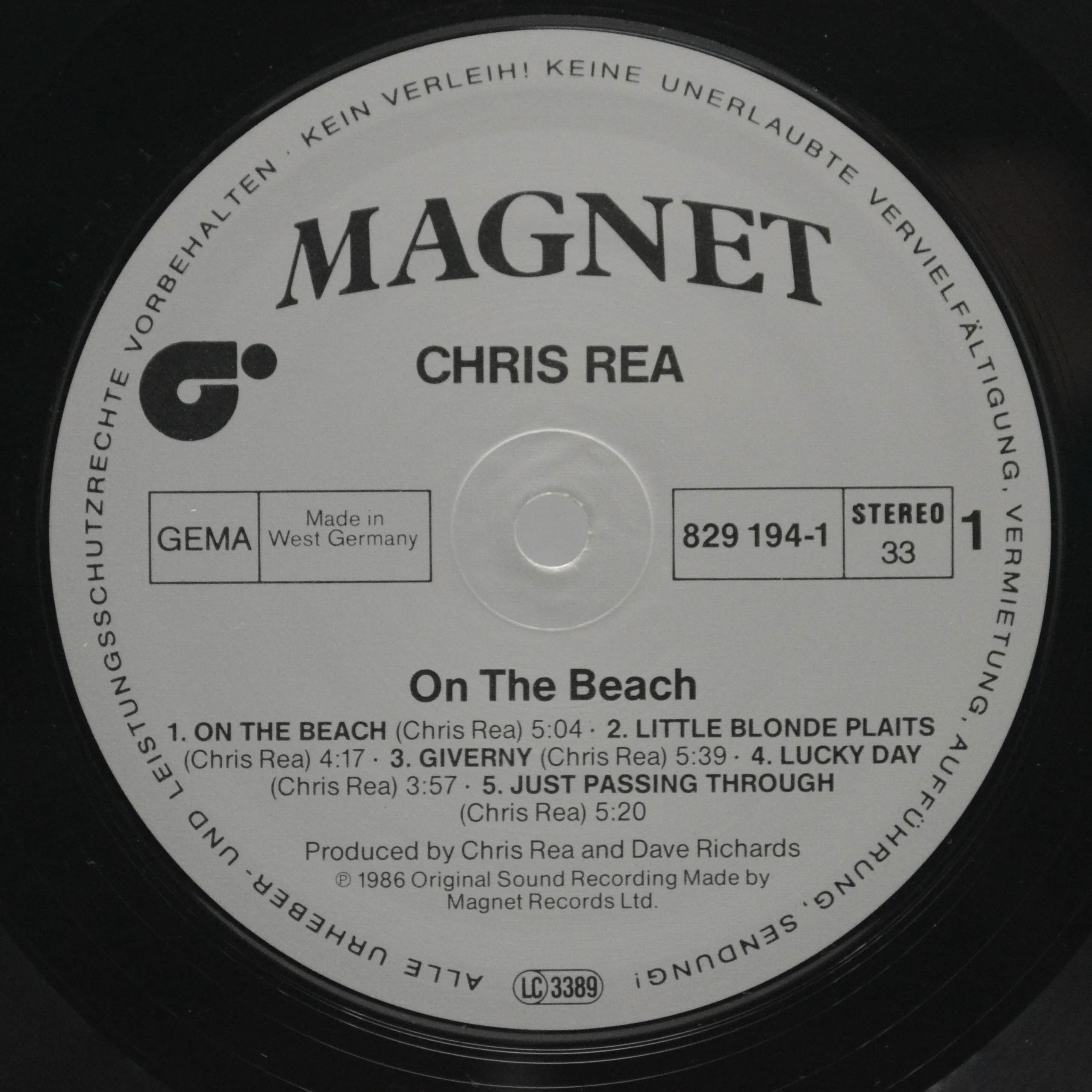 Chris Rea — On The Beach, 1986