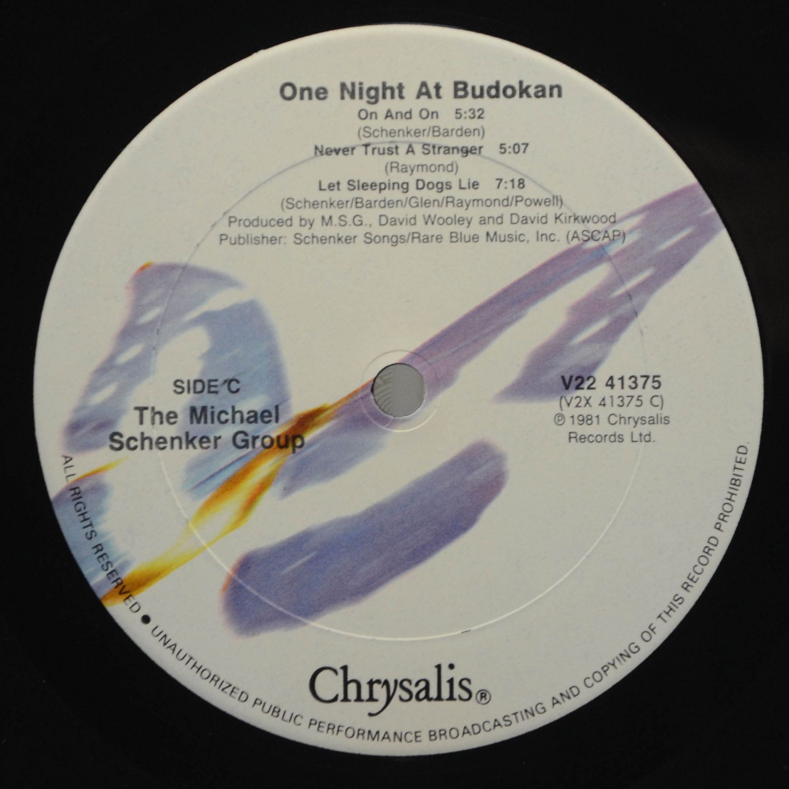 Michael Schenker Group — One Night At Budokan (2LP), 1981