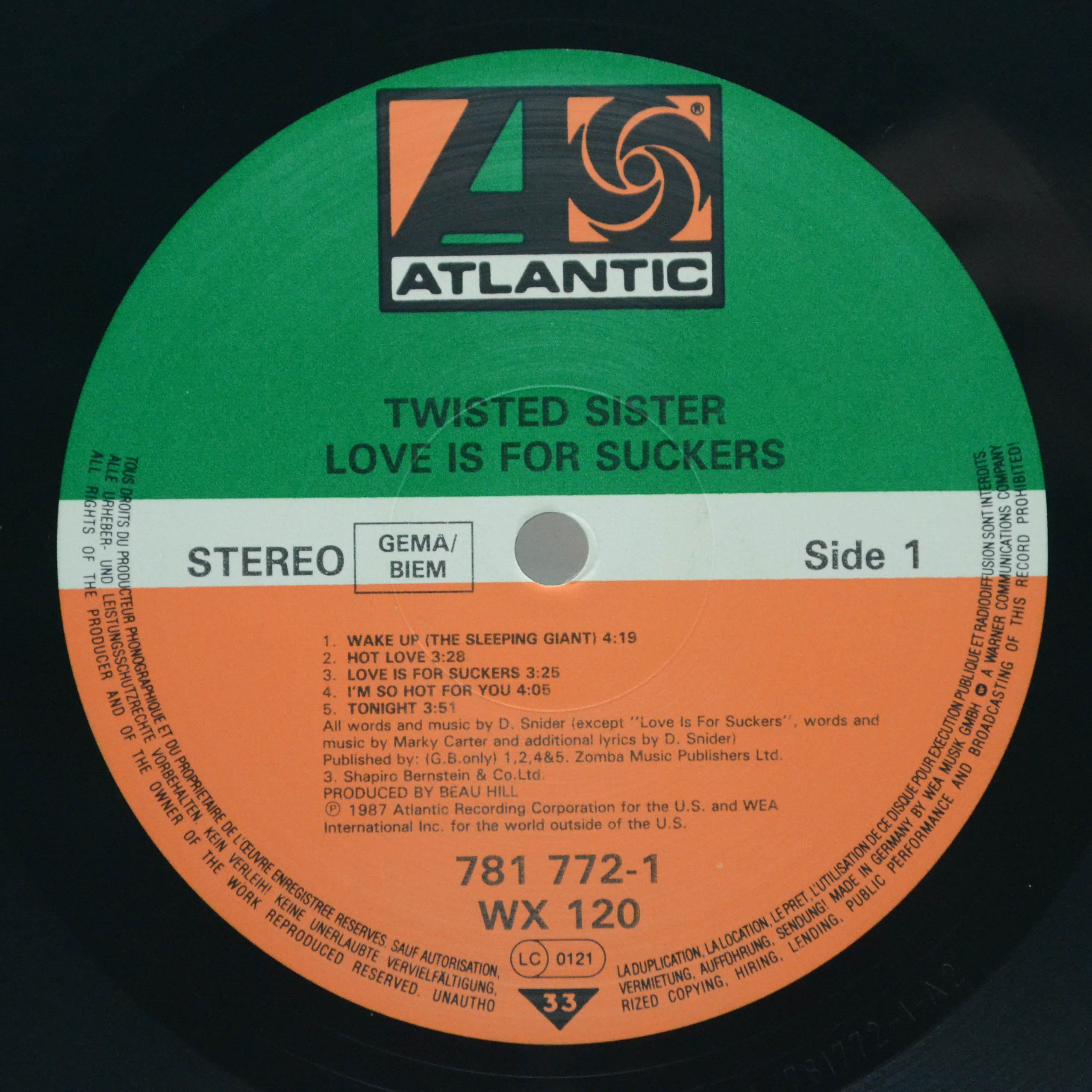 Twisted Sister — Love Is For Suckers, 1987