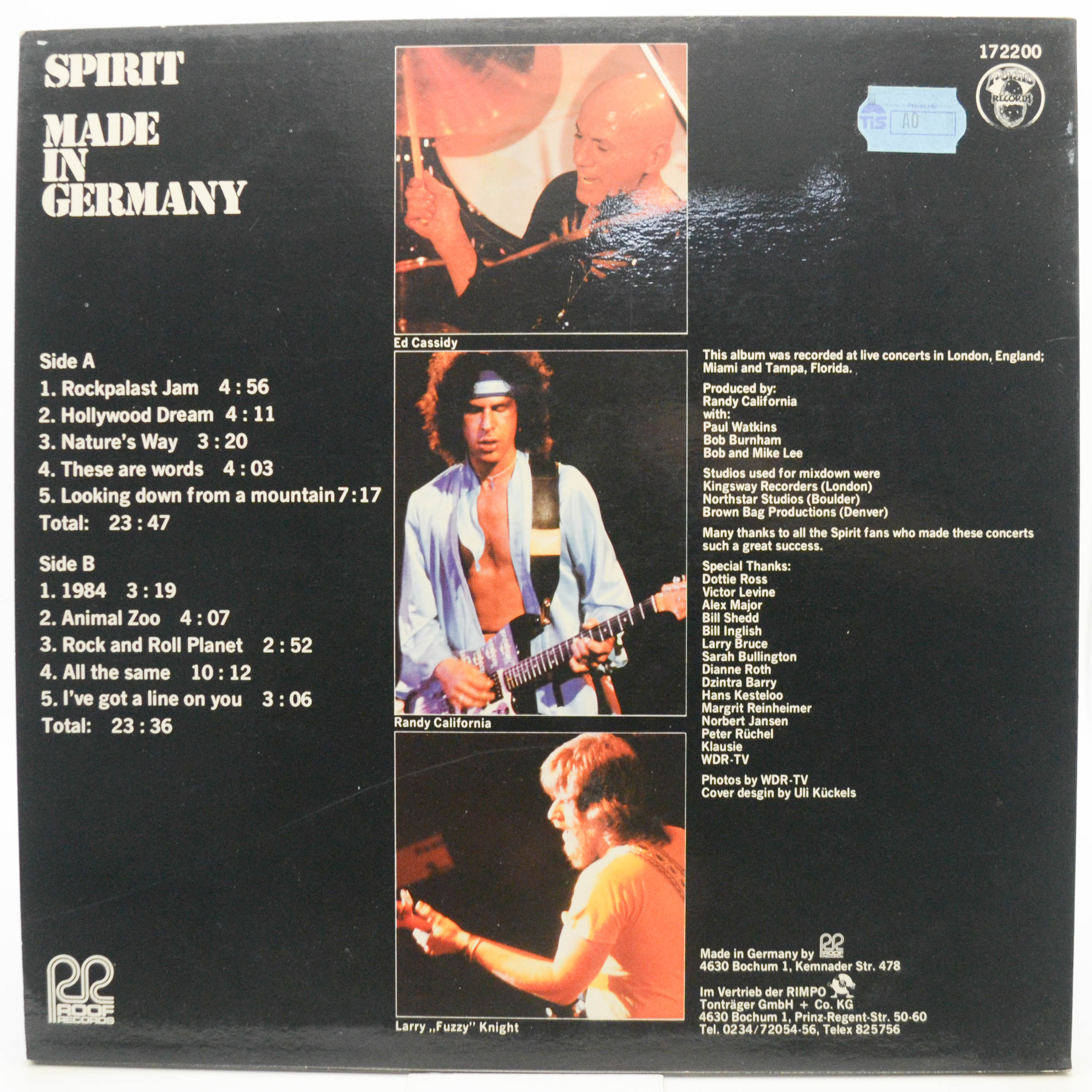 Spirit — Made In Germany, 1983