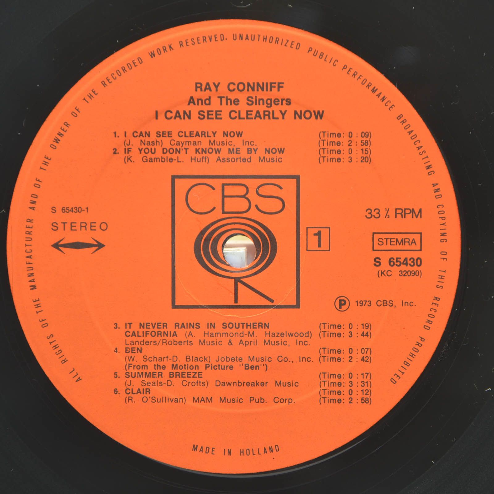 Ray Conniff — I Can See Clearly Now, 1973
