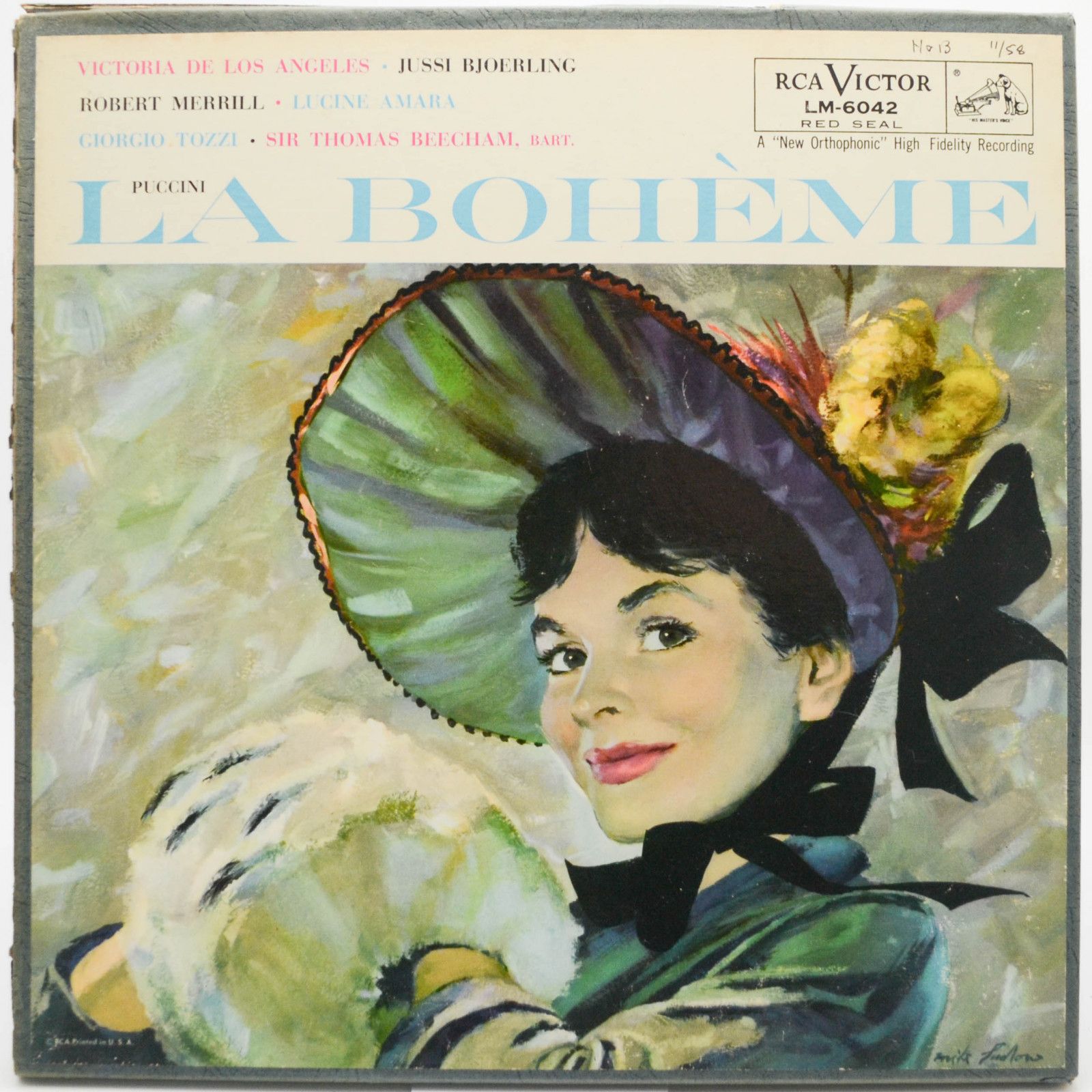 Puccini, Victoria De Los Angeles, Jussi Bjoerling, Robert Merrill, Lucine Amara, Giorgio Tozzi, Sir Thomas Beecham, Bart. — La Bohème (USA, Box-set, booklet), 1956