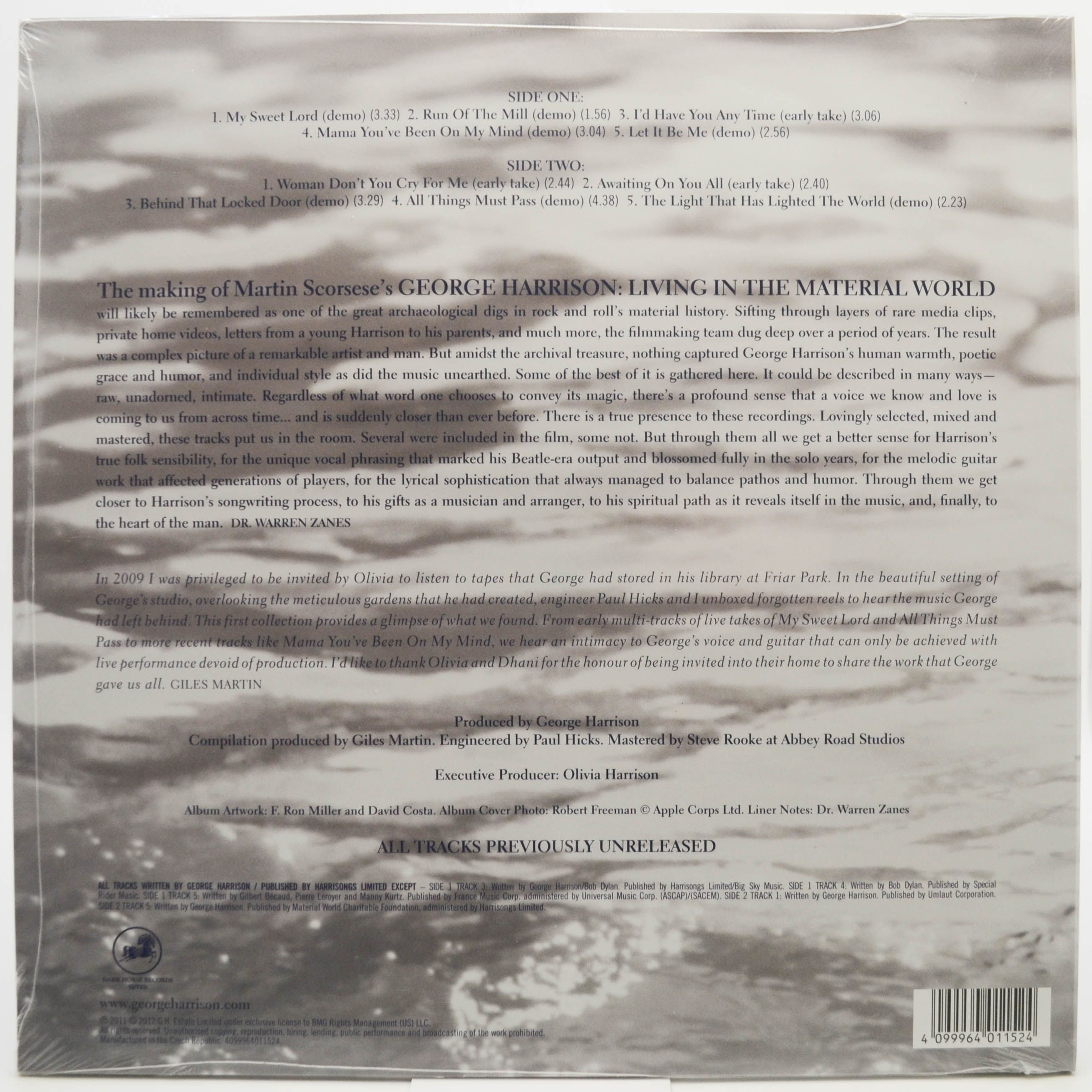 Виниловая пластинка George Harrison — Early Takes Volume 1, 2012