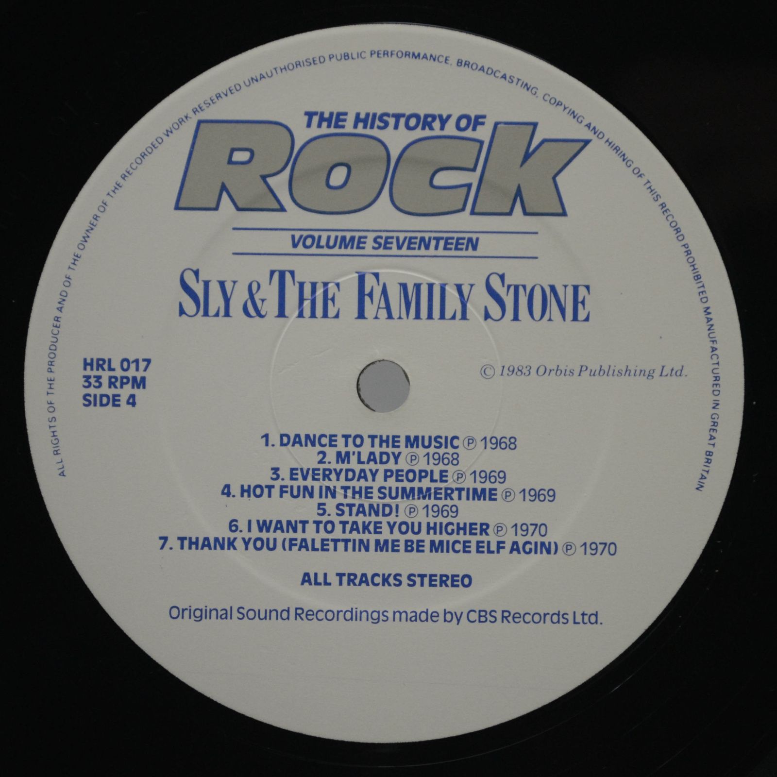 Creedence Clearwater Revival / Ten Years After / Jefferson Airplane / Sly & The Family Stone — The History Of Rock (Volume Seventeen) (2LP, UK), 1983