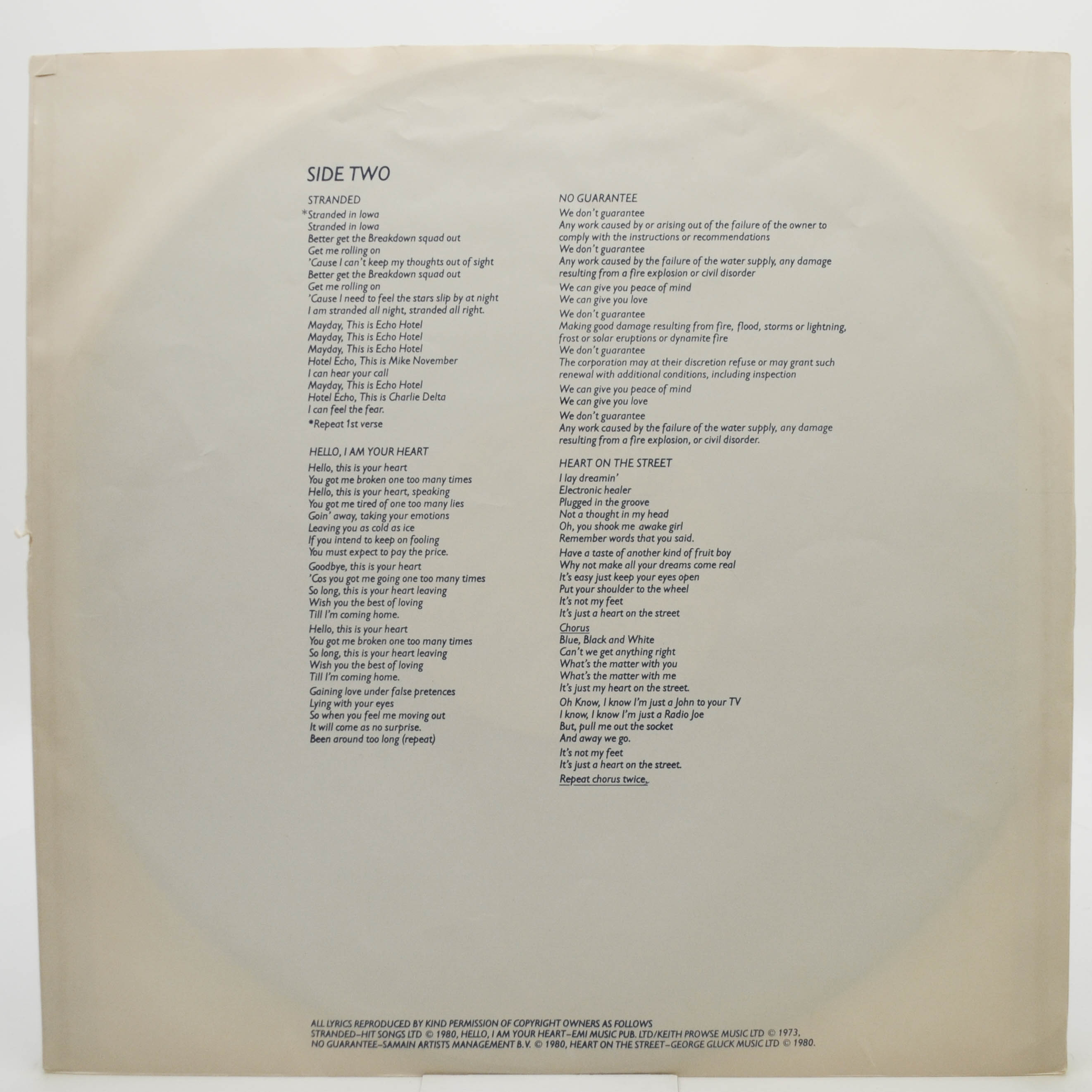 Manfred Mann's Earth Band — Chance, 1980