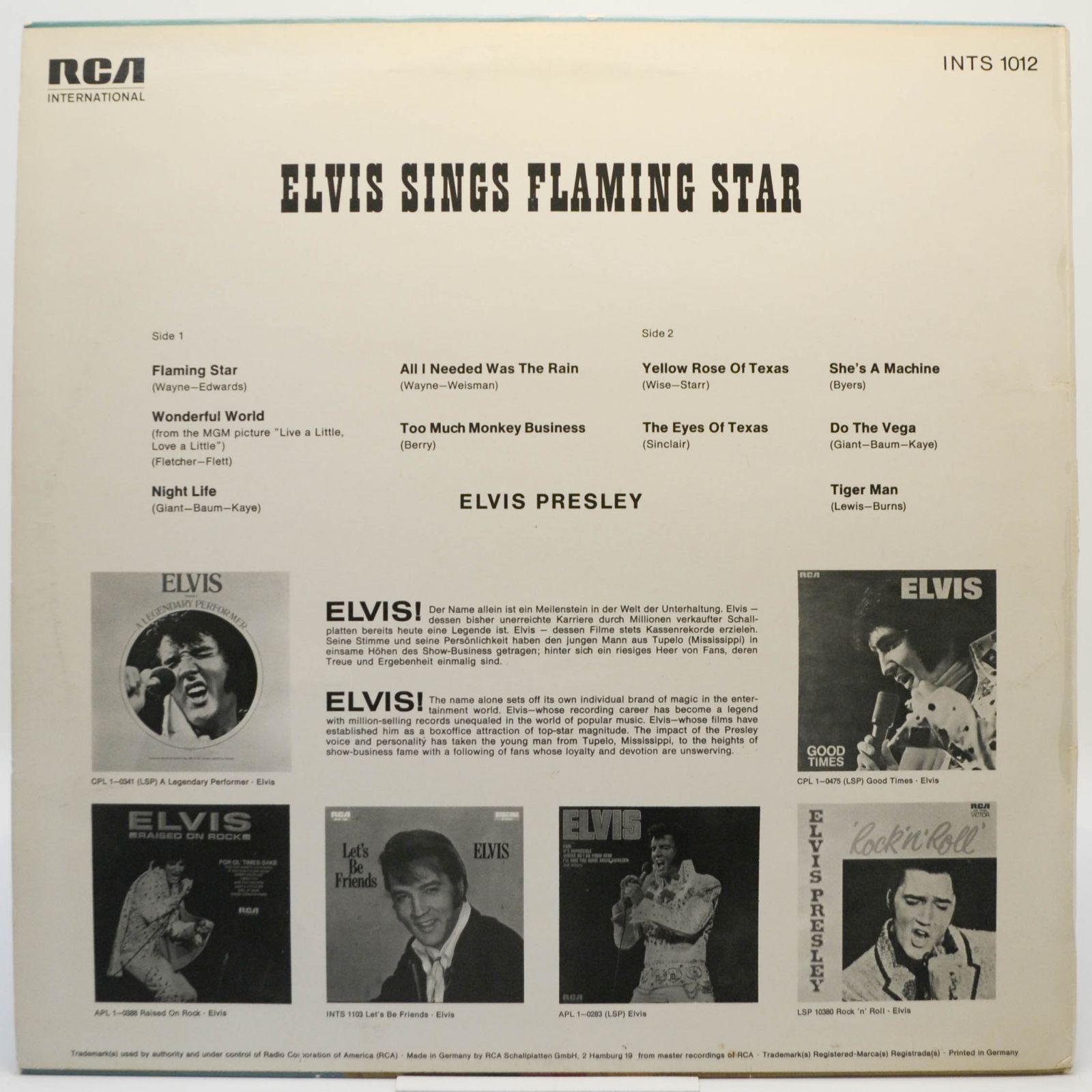Elvis Presley — Elvis Sings "Flaming Star", 1968