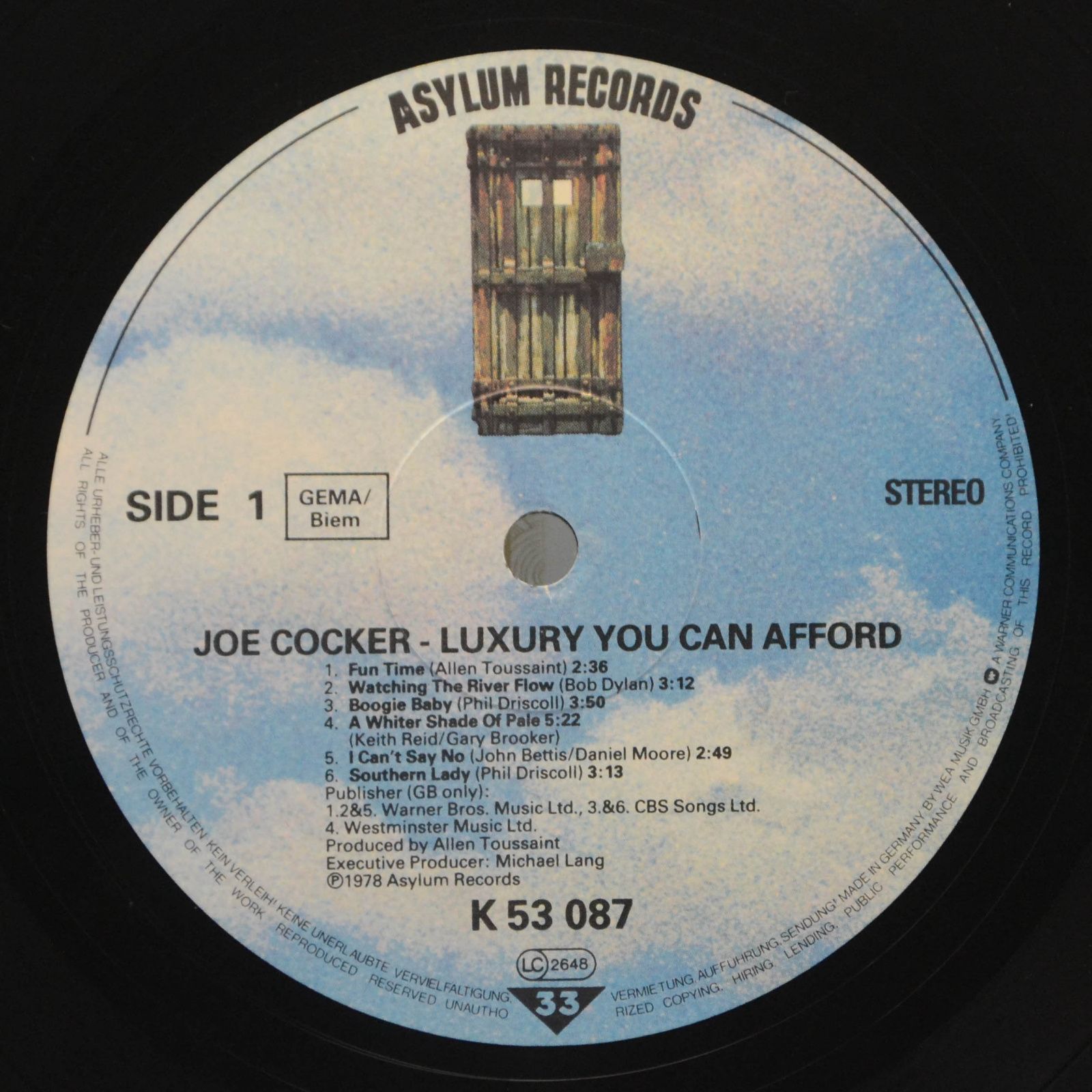 Joe Cocker — Luxury You Can Afford, 1986
