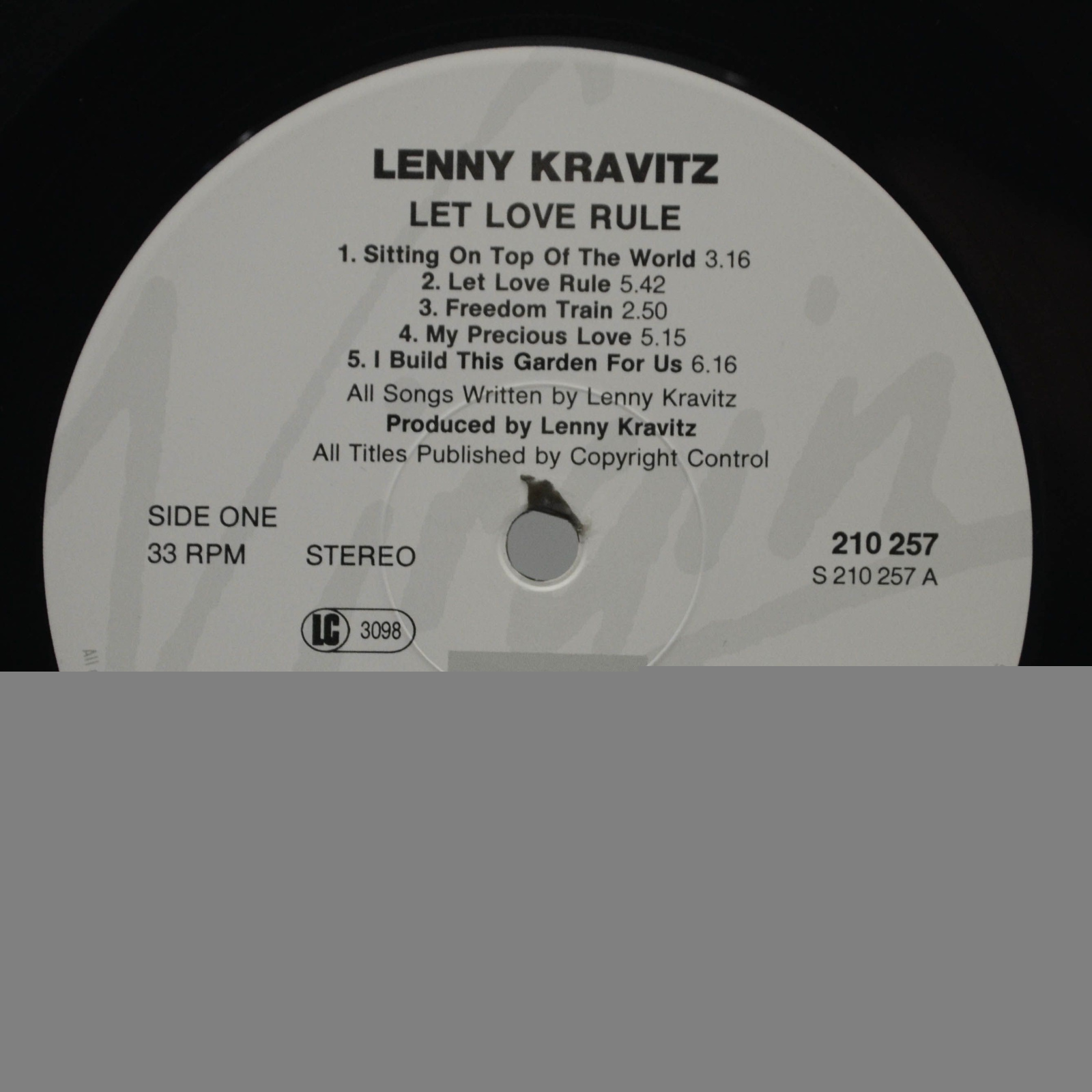 Lenny Kravitz — Let Love Rule, 1989