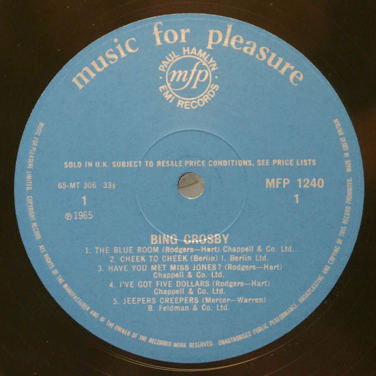 Bing Crosby — Bing Crosby (UK), 1965