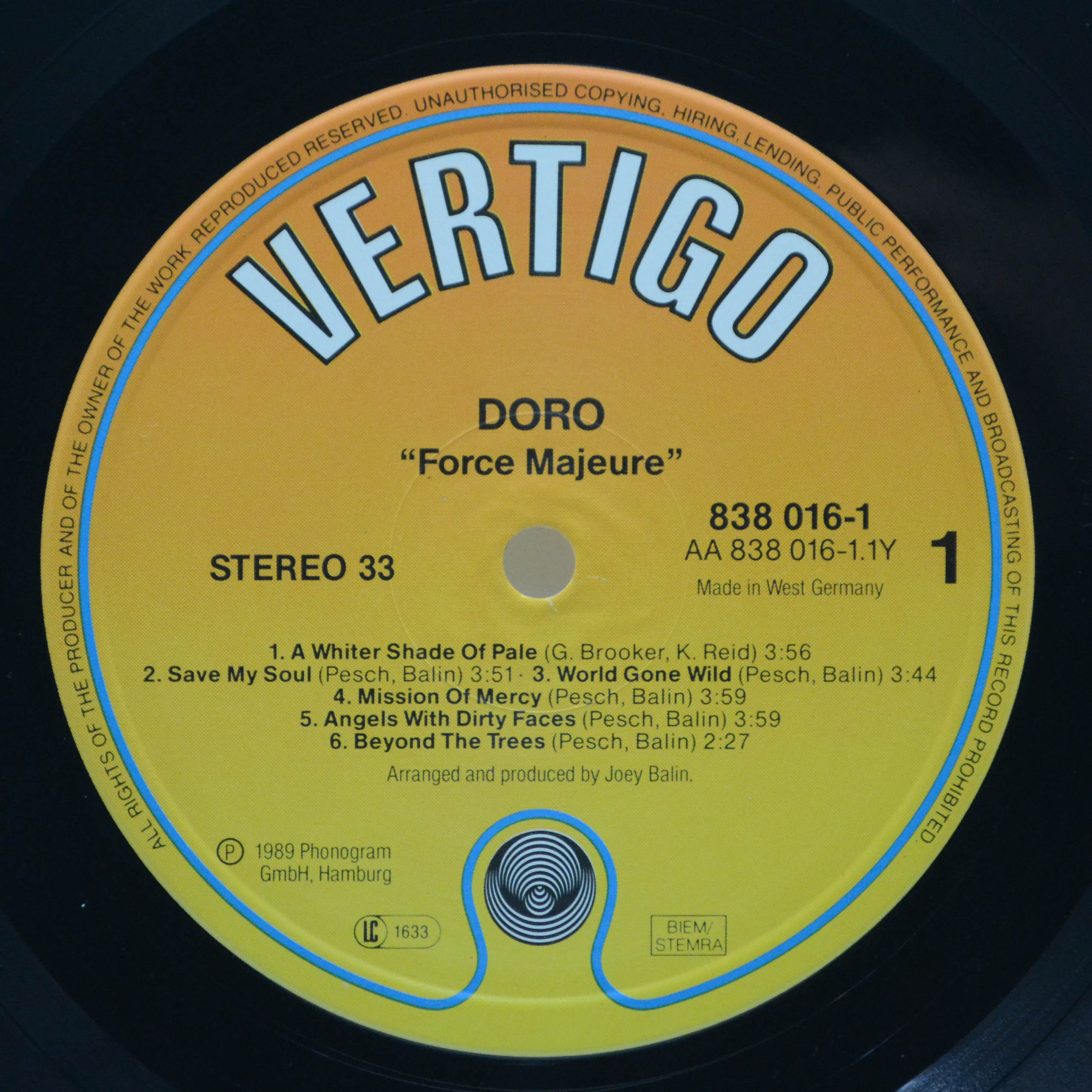Doro — Force Majeure, 1989