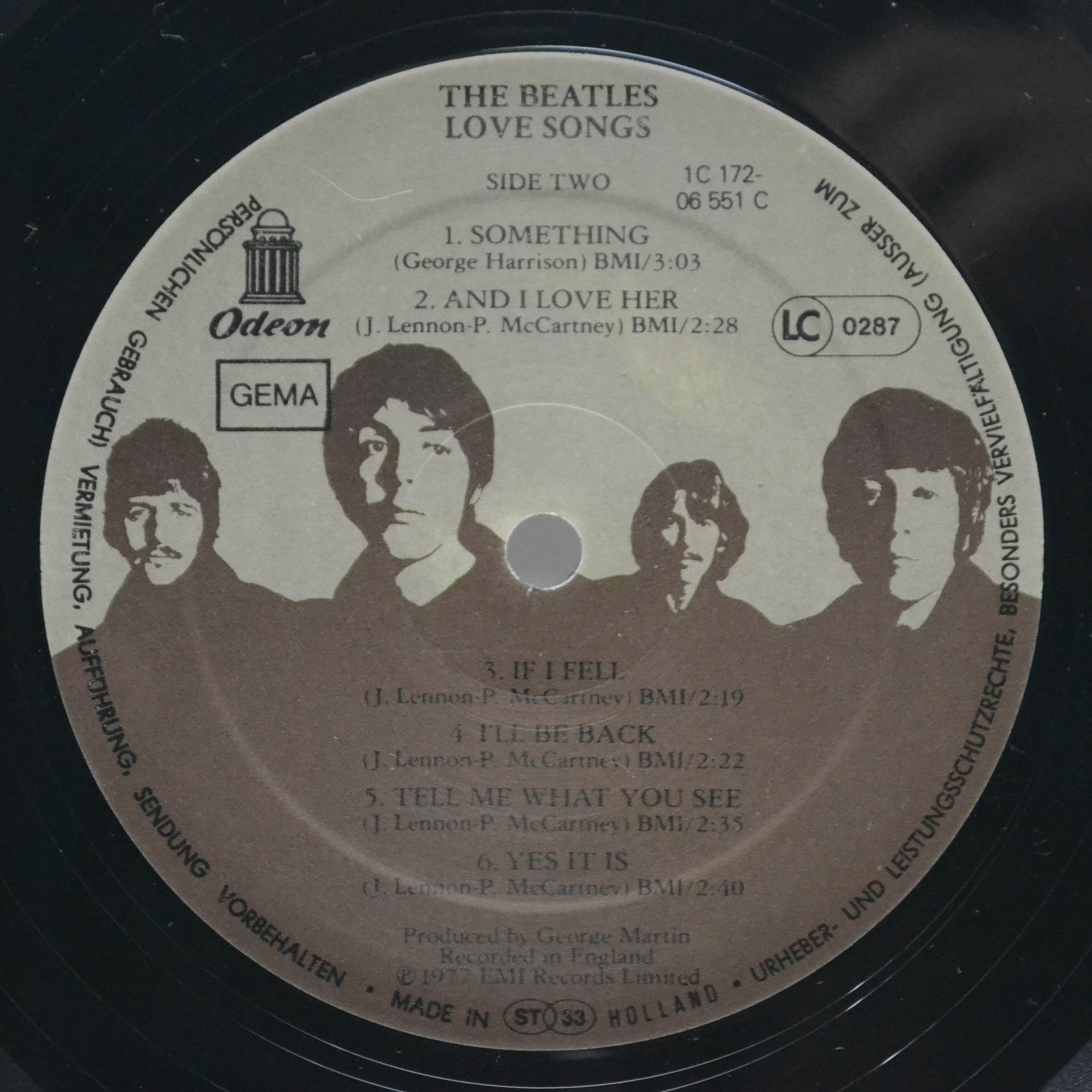 Beatles — Love Songs (2LP), 1977
