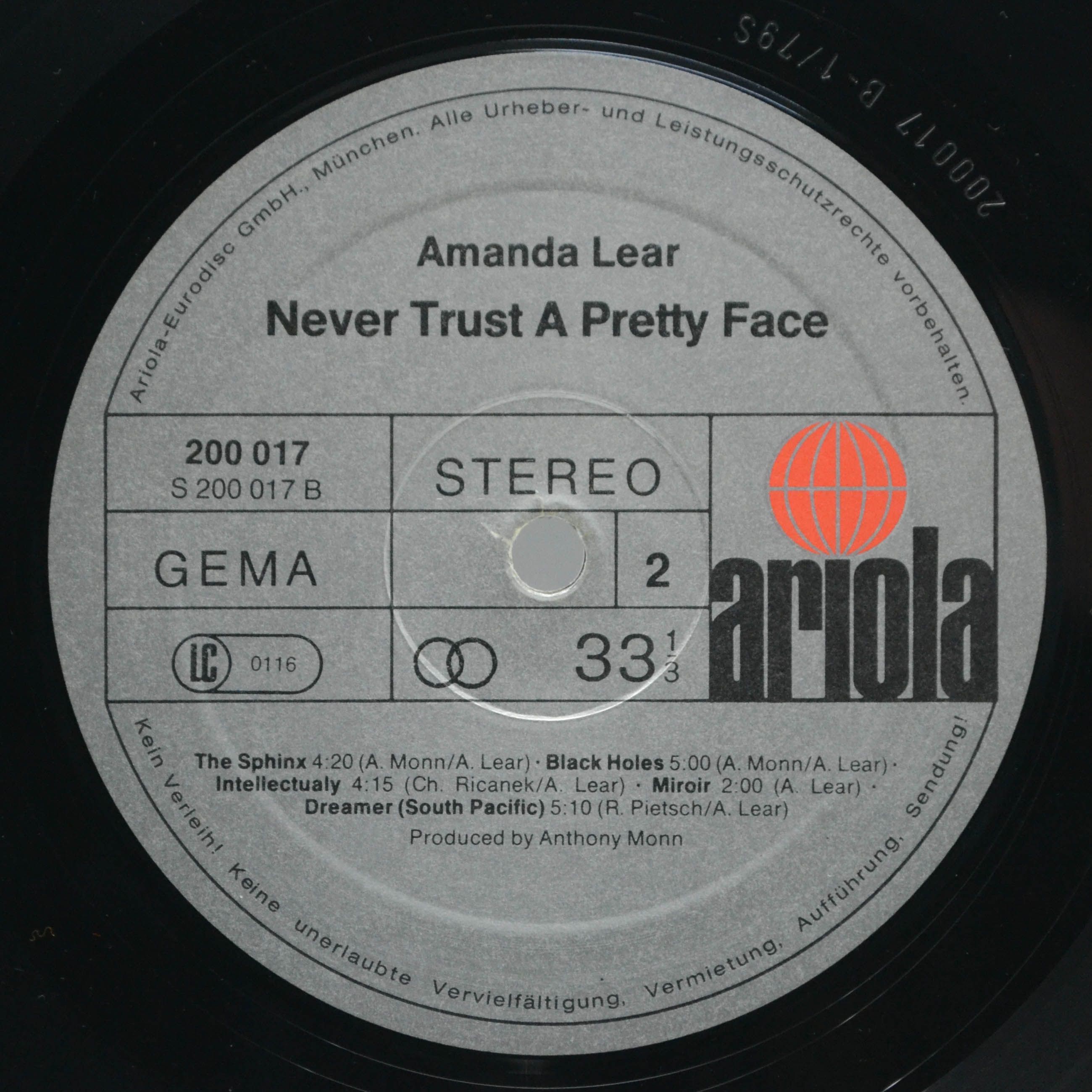 Amanda Lear — Never Trust A Pretty Face, 1979