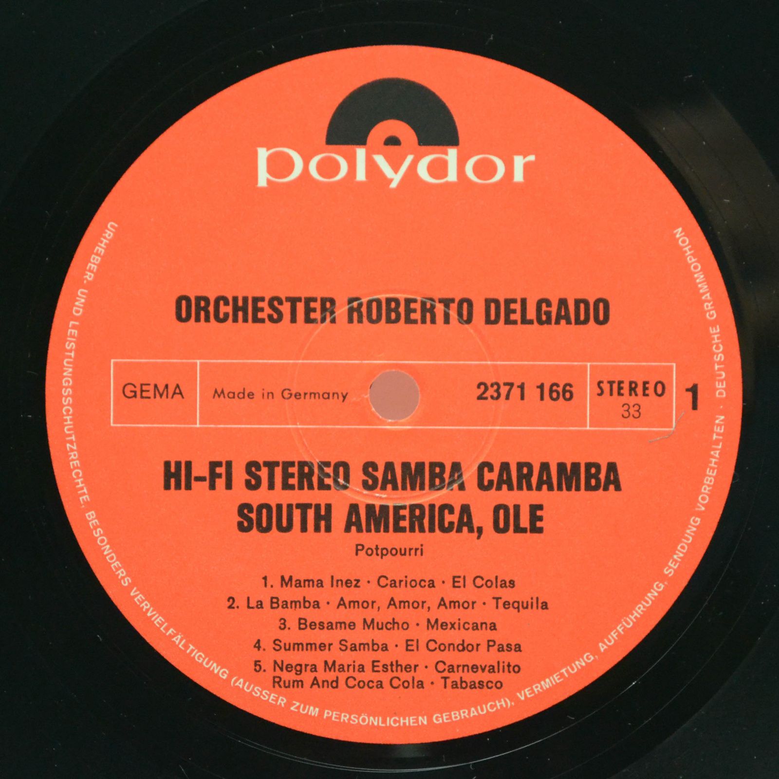 Orchester Robert Delgado — Samba Caramba - South America Ole, 1971