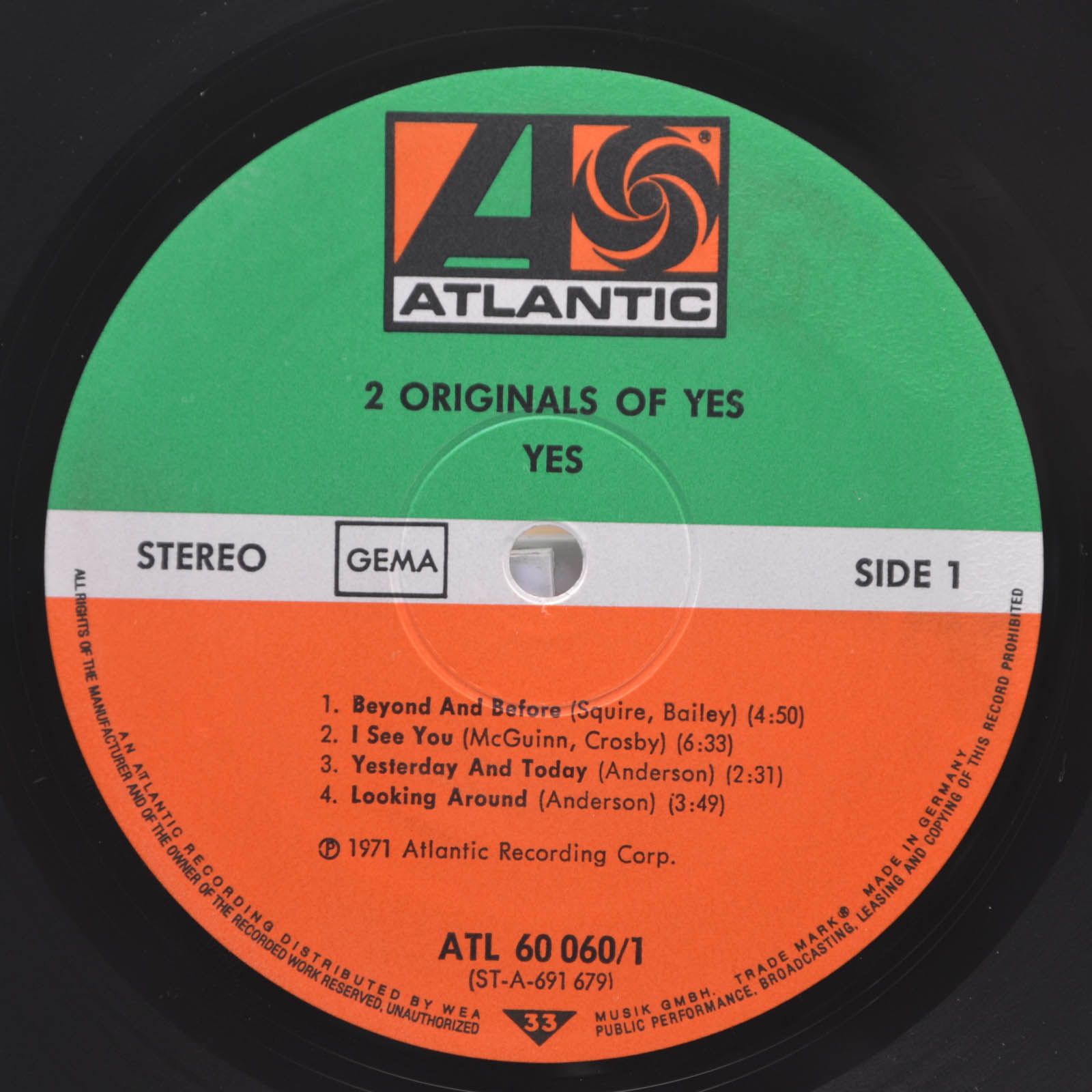 Yes — 2 Originals Of Yes (2LP), 1973