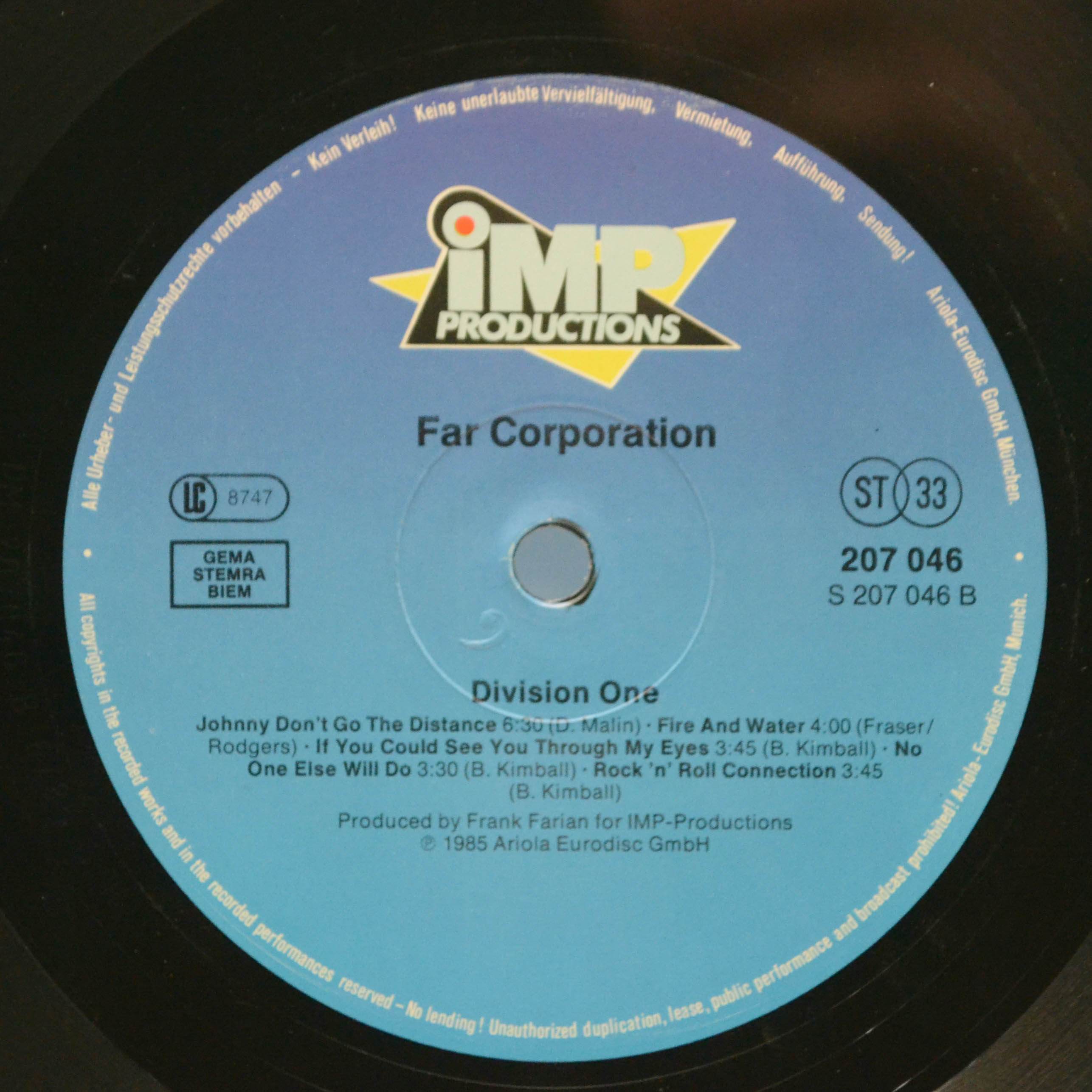 Far Corporation — Division One (The Album), 1985