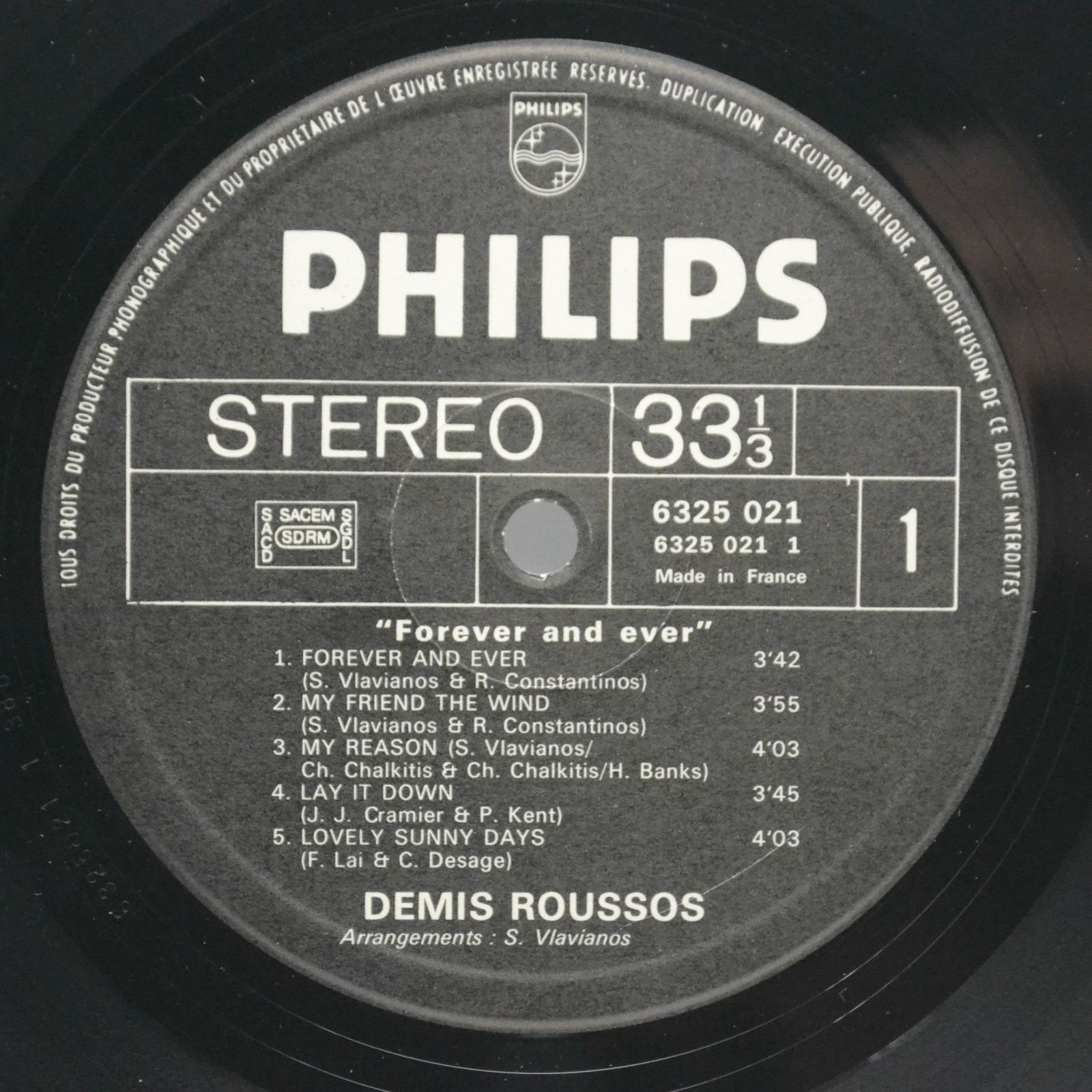 Démis Roussos — Forever And Ever (France), 1973