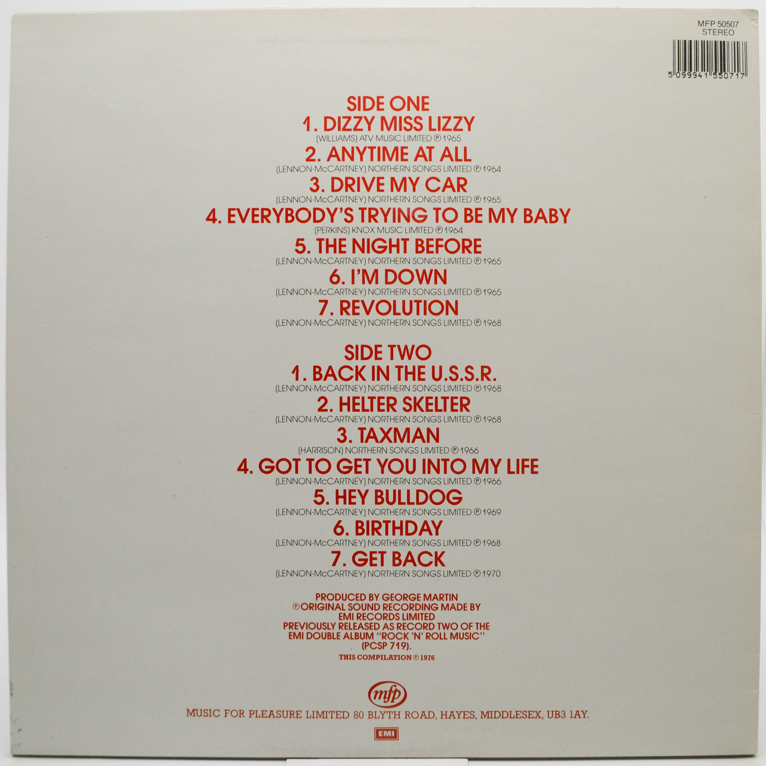 Beatles — Rock 'N' Roll Music Vol. 2 (UK), 1980