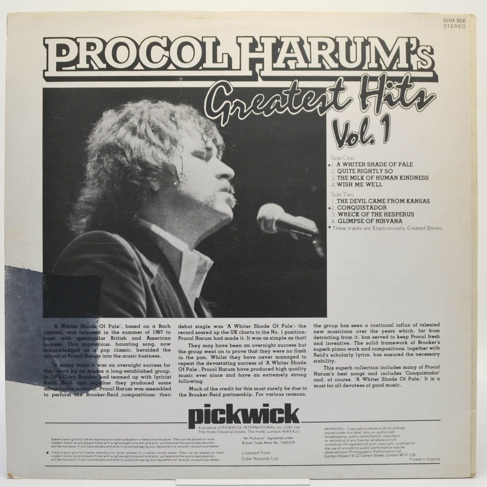 Procol Harum — Greatest Hits Vol. 1 (UK), 1978
