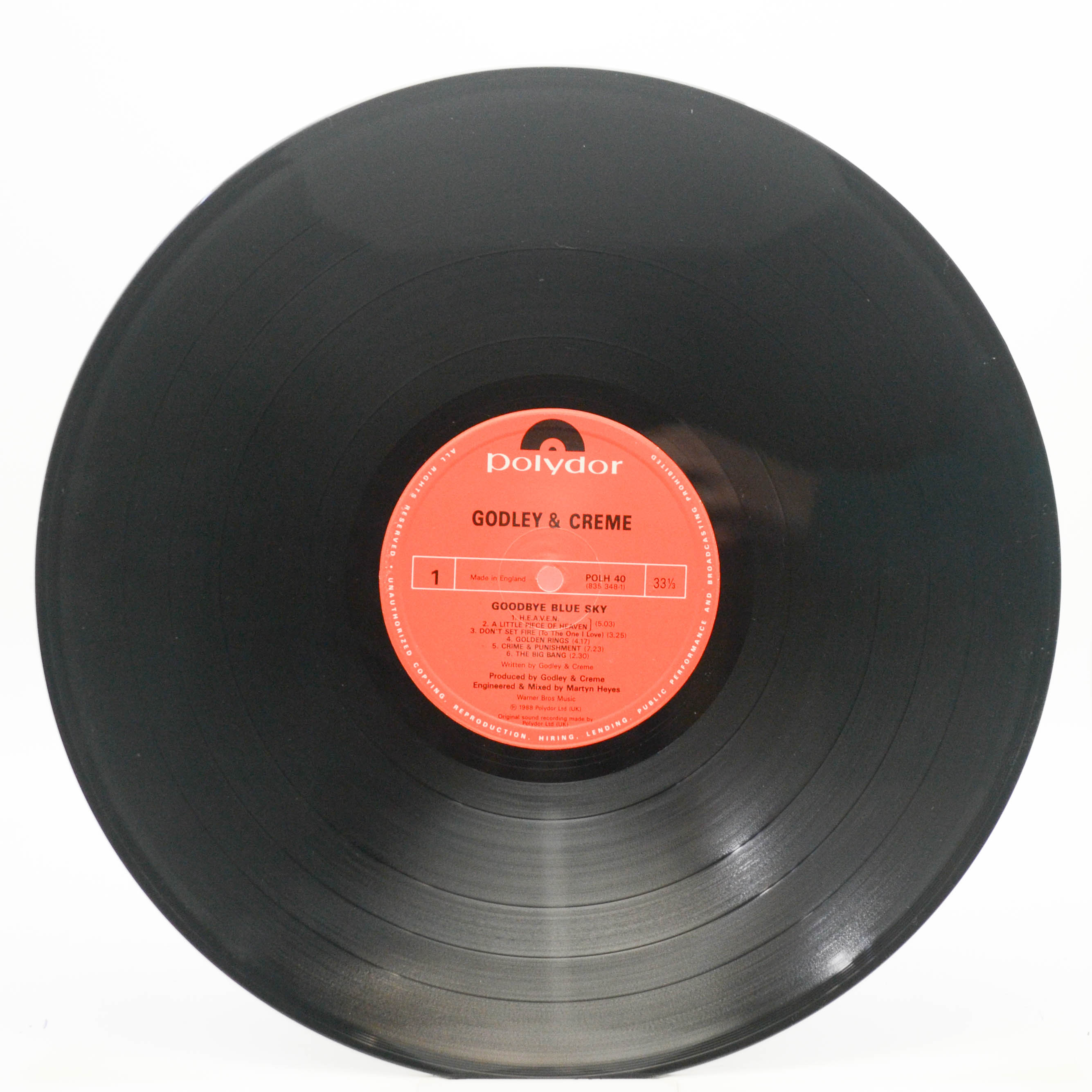 Godley & Creme — Goodbye Blue Sky (1-st, UK), 1988