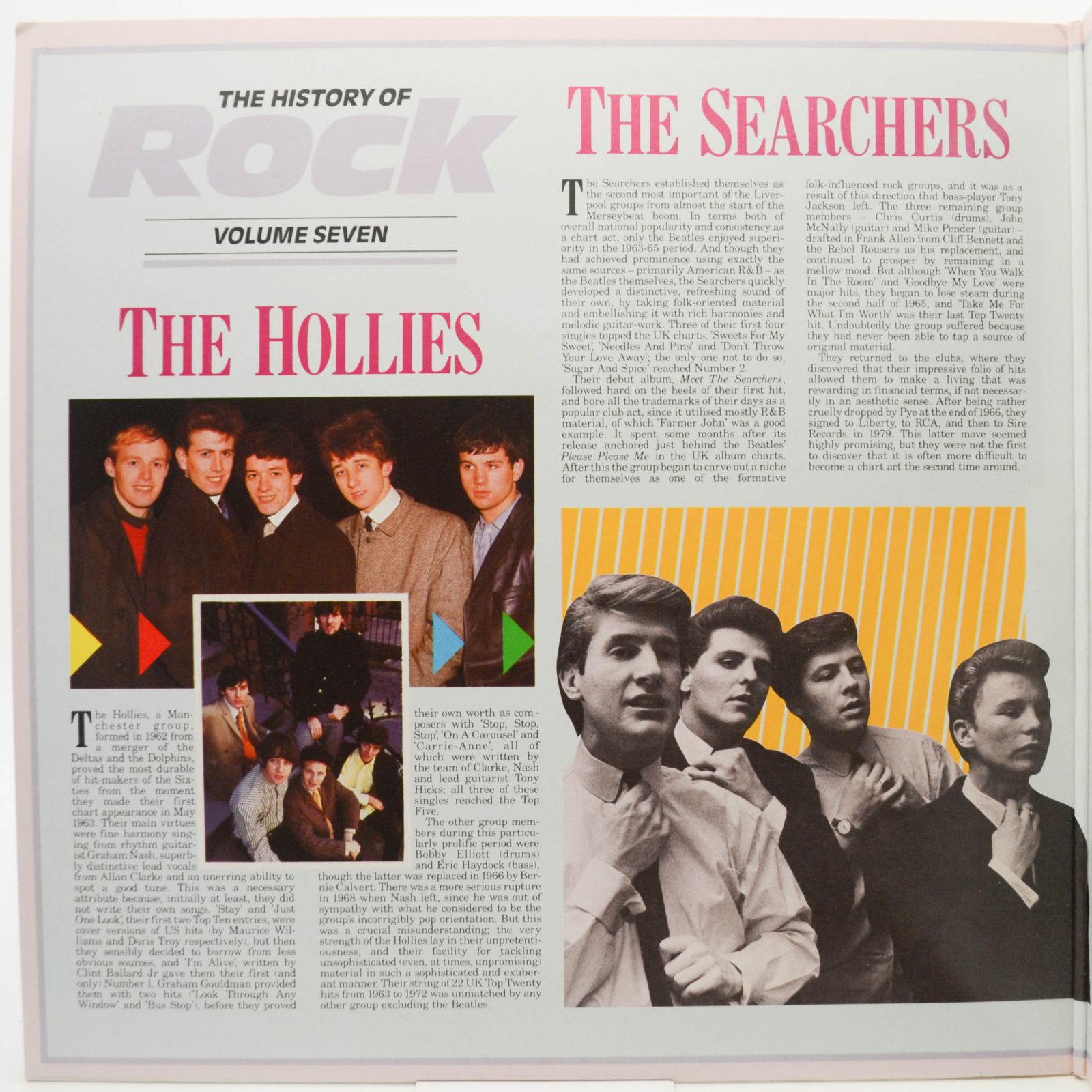 Hollies / Searchers / Kinks / Manfred Mann — The History Of Rock (Volume Seven) (2LP, UK), 1982