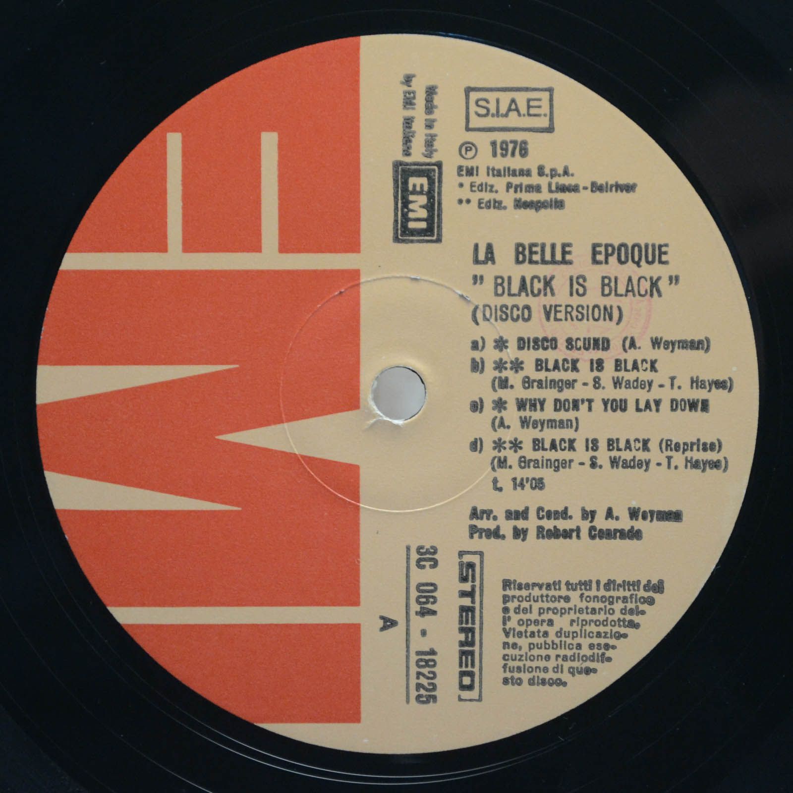 La Belle Epoque — Black Is Black, 1976
