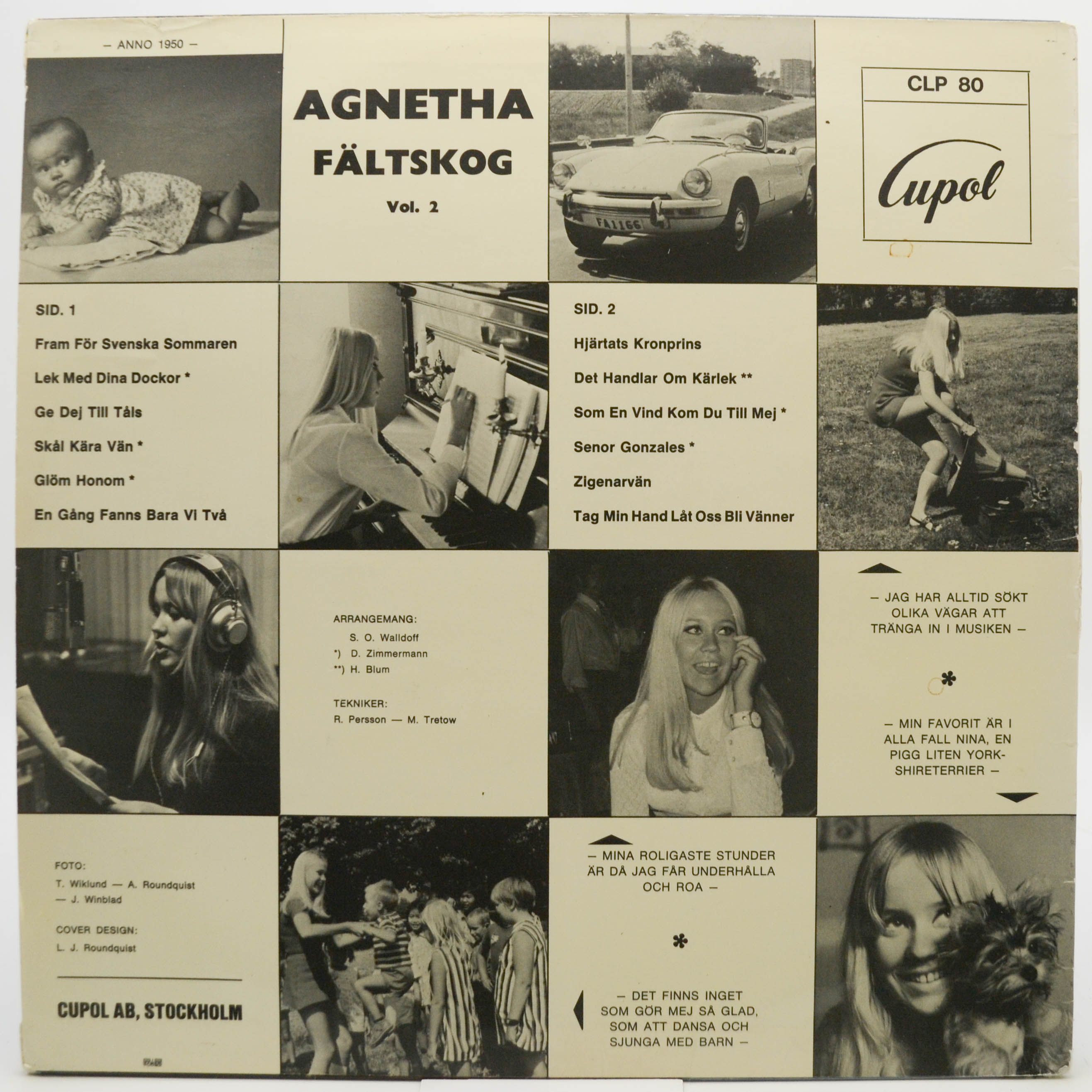 Agnetha Fältskog — Agnetha Fältskog Vol. 2 (1-st, Sweden), 1969