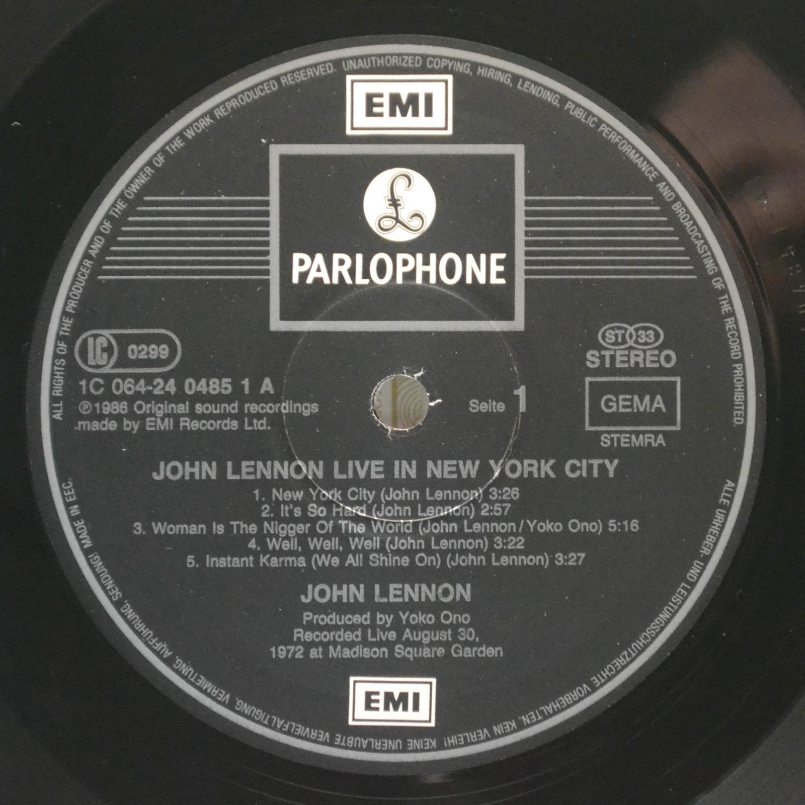 John Lennon — Live In New York City, 1986