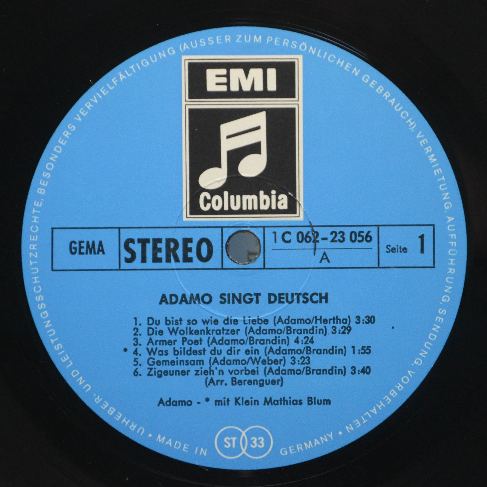 Adamo — Adamo Singt Deutsch, 1971
