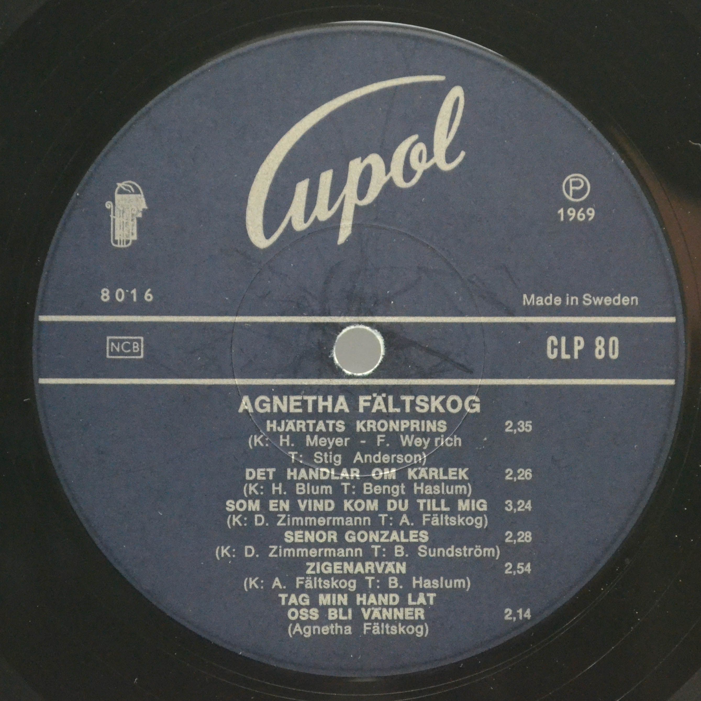 Agnetha Fältskog — Agnetha Fältskog Vol. 2 (1-st, Sweden), 1969