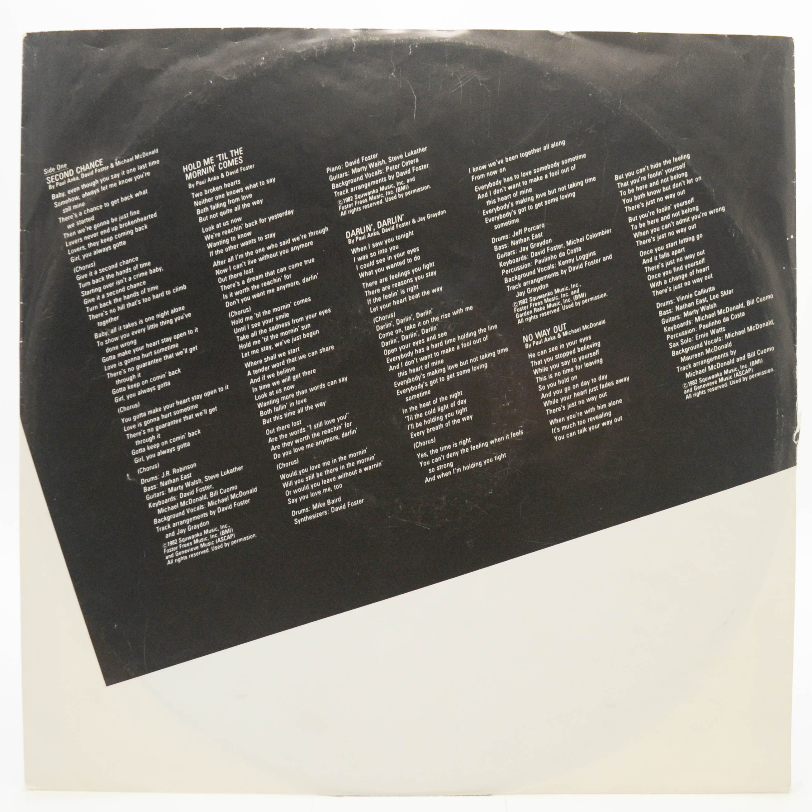 Paul Anka — Walk A Fine Line, 1983