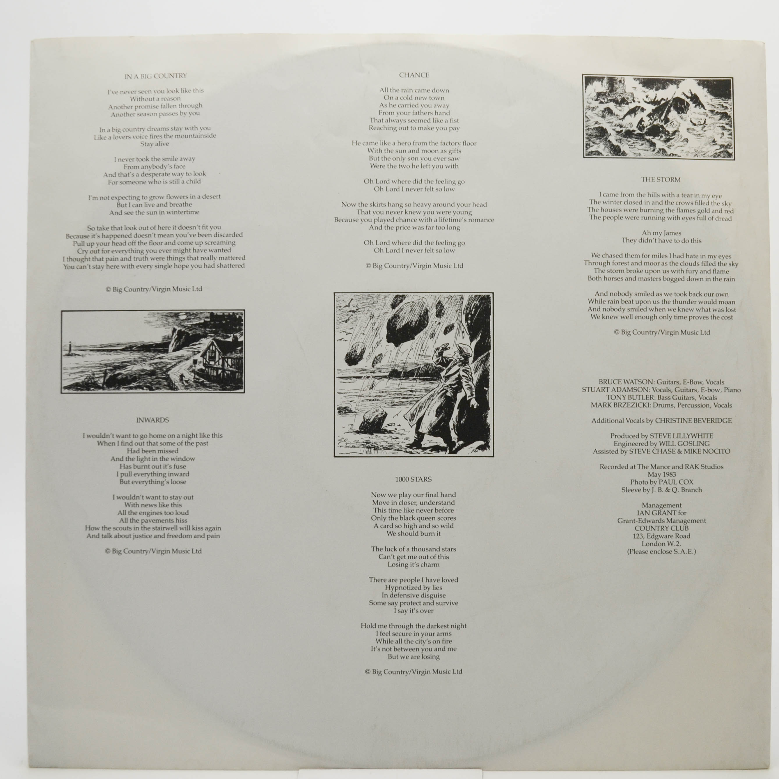 Big Country — The Crossing (1-st, UK), 1984