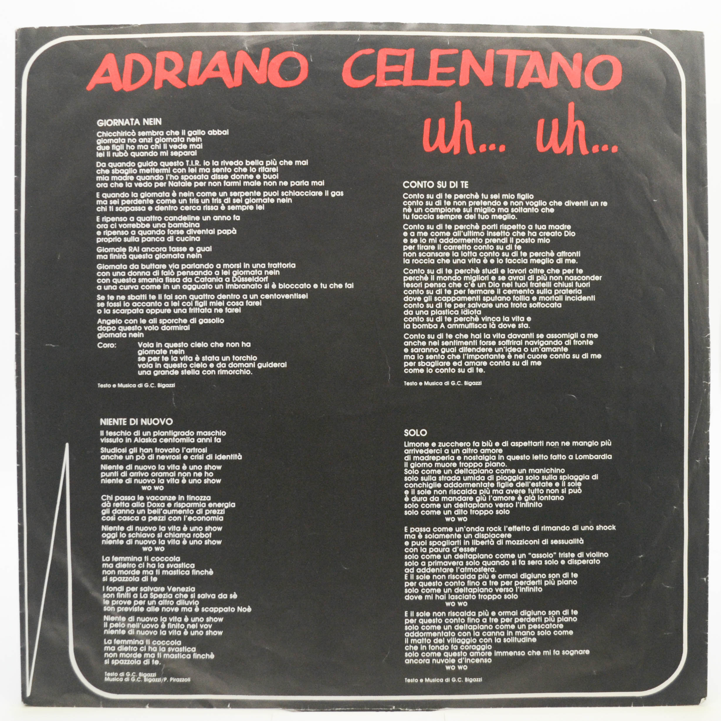 Виниловая пластинка Adriano Celentano — Uh… Uh…, 1982