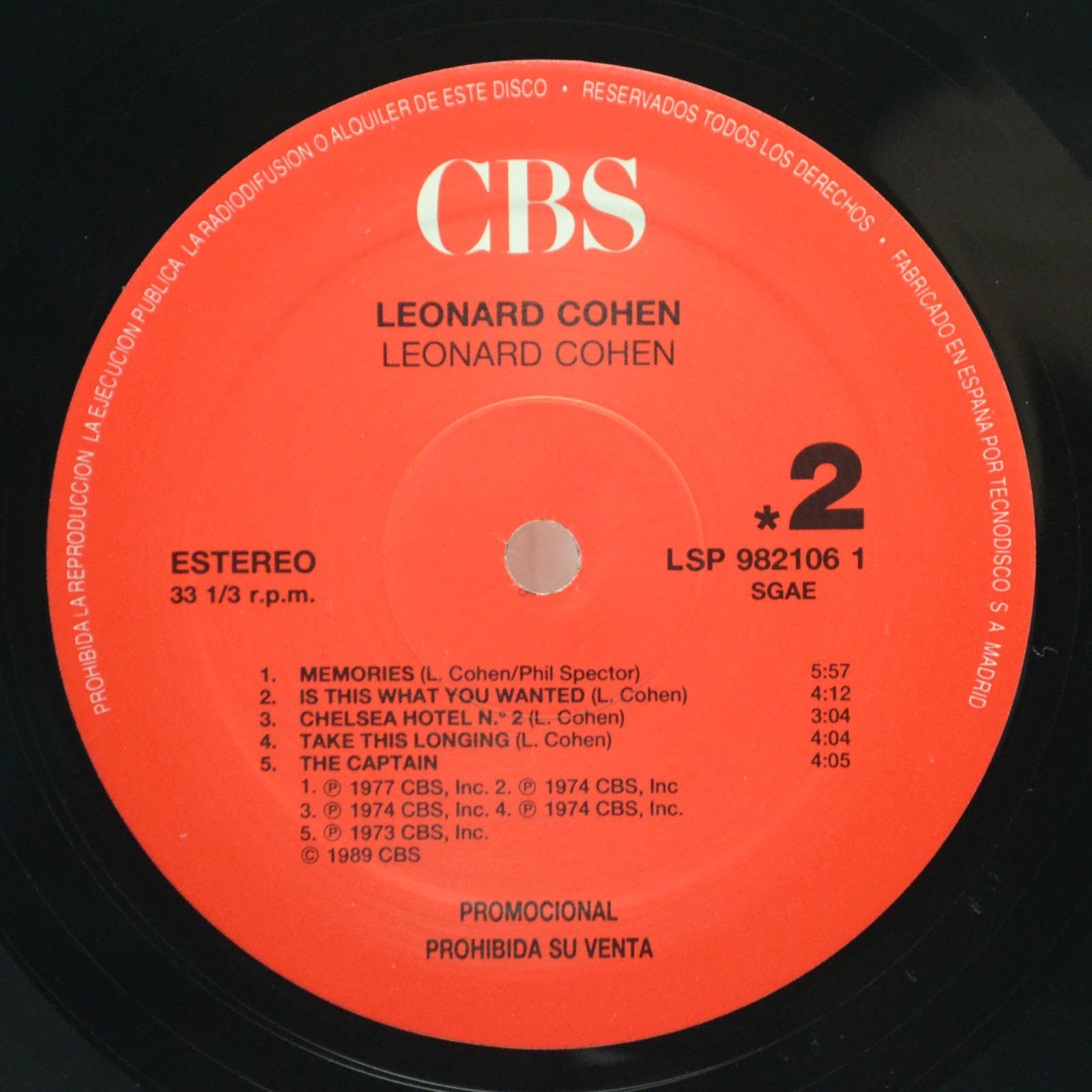 Leonard Cohen — Leonard Cohen, 1989